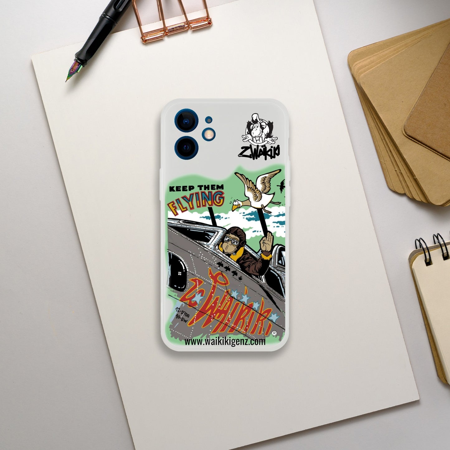 pièce waikiki gen z coque telephone flexicase singe vintage y2k années 90