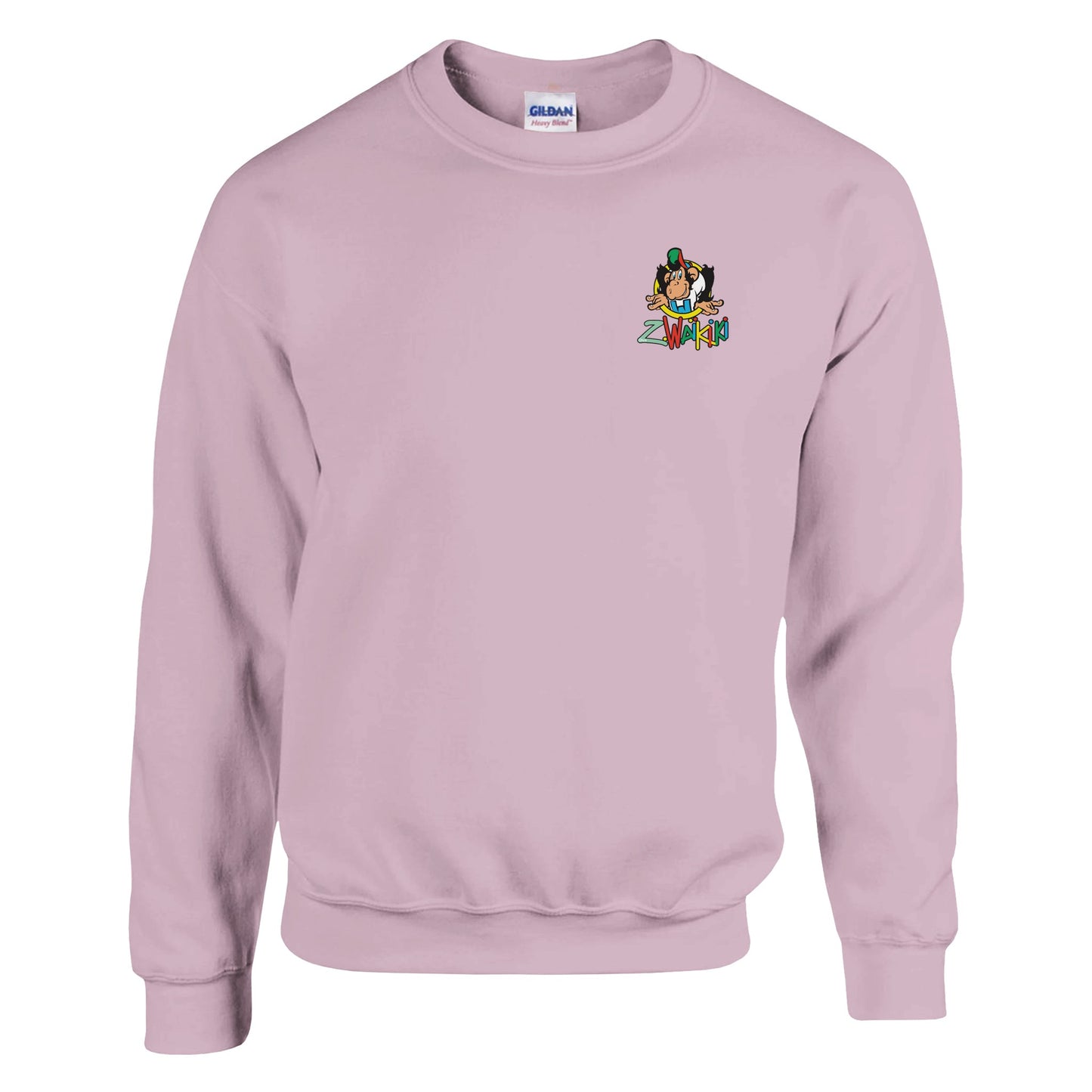 sweat waikiki gen z sweatshirt unisex logo marque poitrine et dos singe vintage y2k années 90