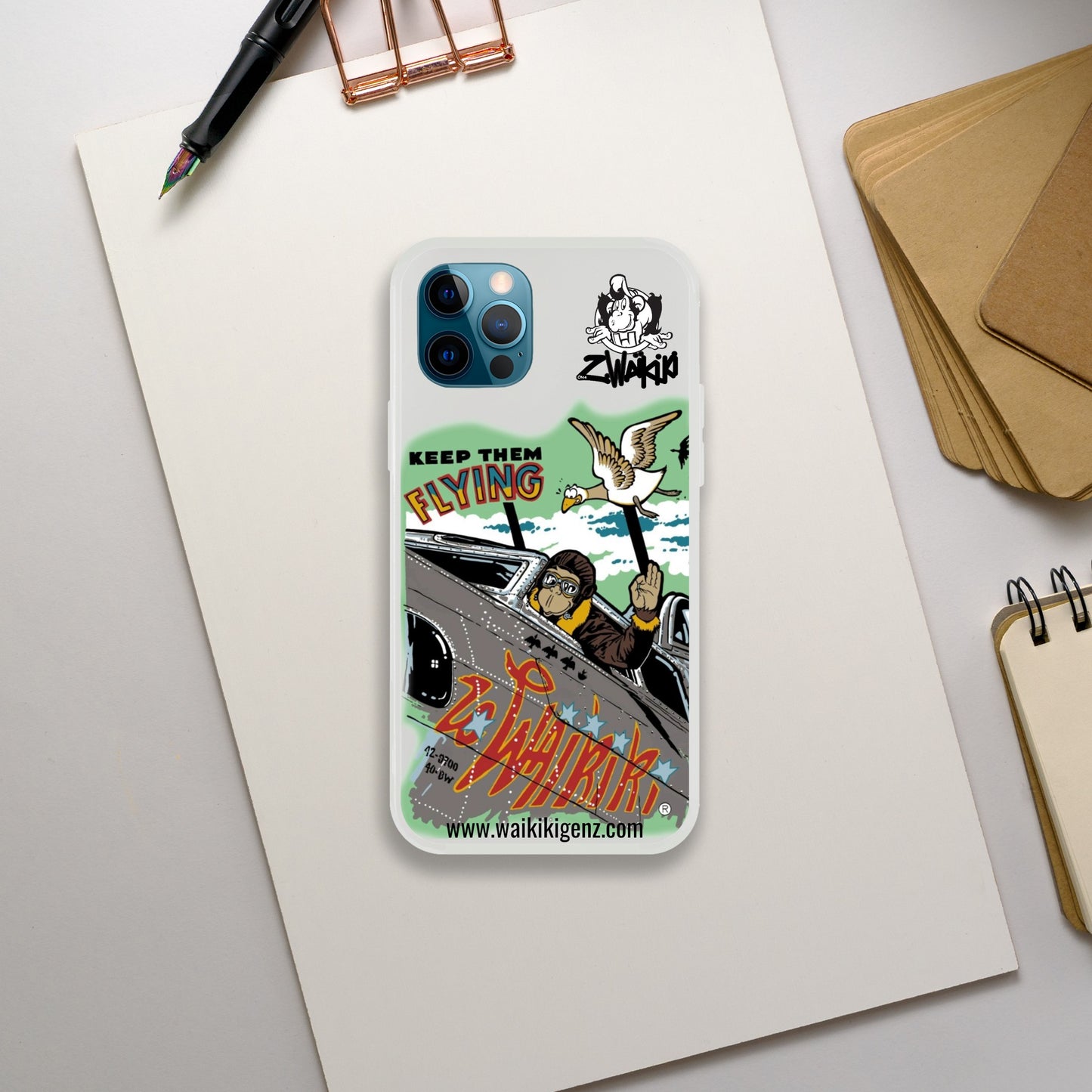 pièce waikiki gen z coque telephone flexicase singe vintage y2k années 90