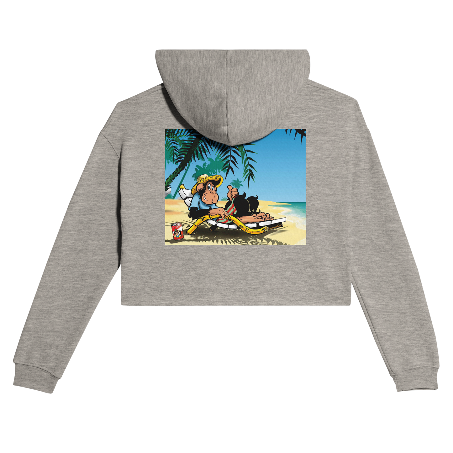 sweat waikiki gen z womens cropped hoodie bella canvas 7502 singe vintage y2k années 90