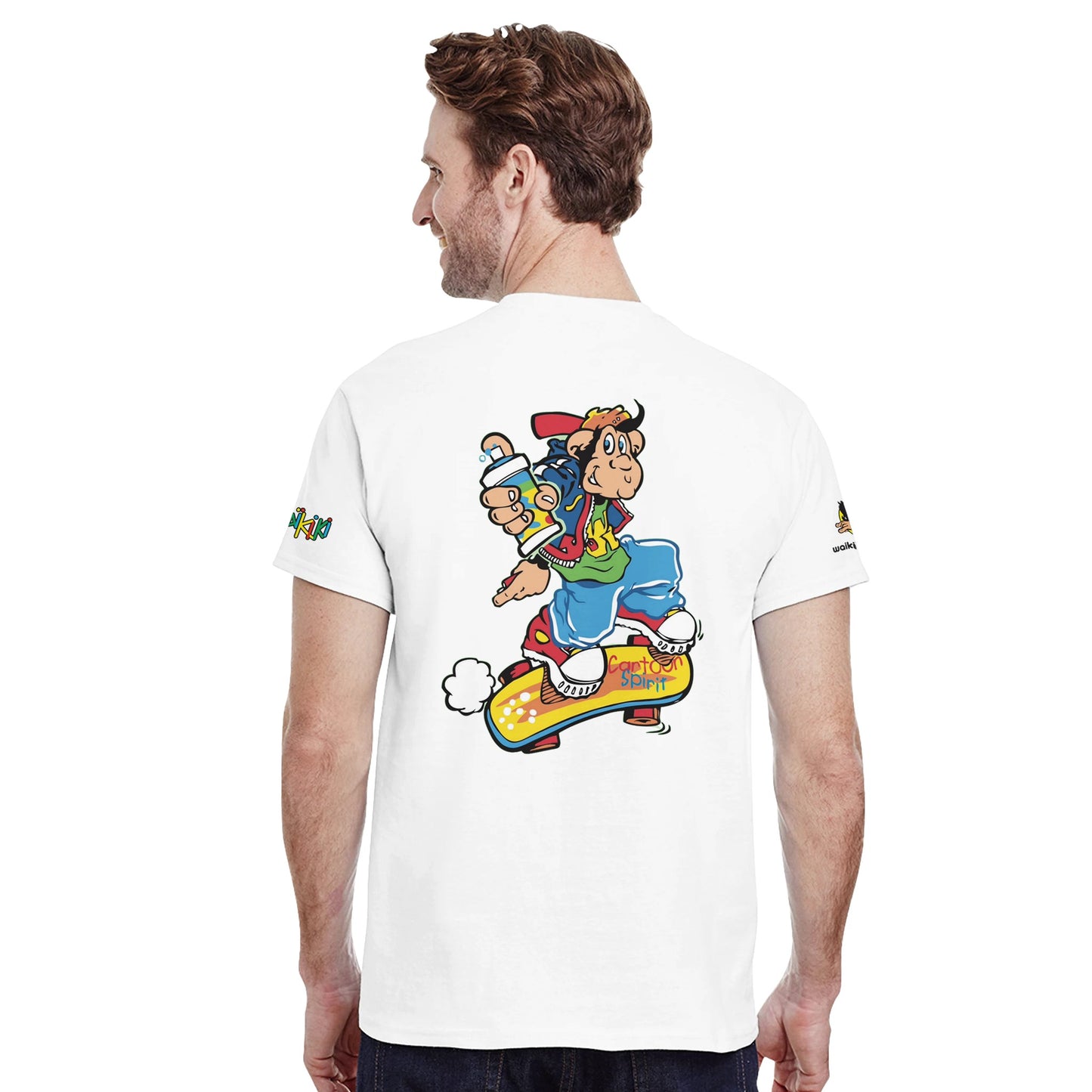 t-shirt waikiki gen z t shirt revival grapher unisexe heavyweight vintage 90s y2k logo marque dos poitrine et manches 100 coton made in france 1 singe vintage y2k années 90