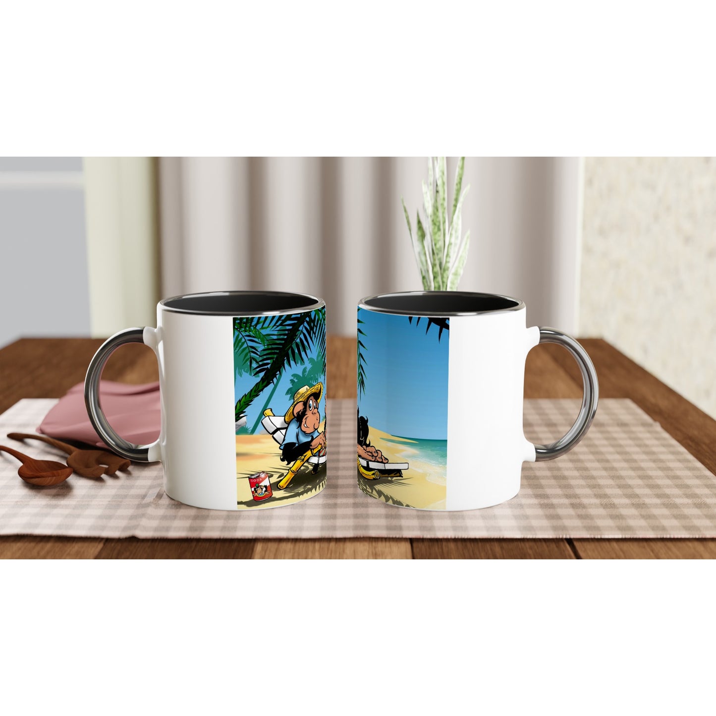 pièce waikiki gen z mug ceramique 250ml couleur interieure singe vintage y2k années 90