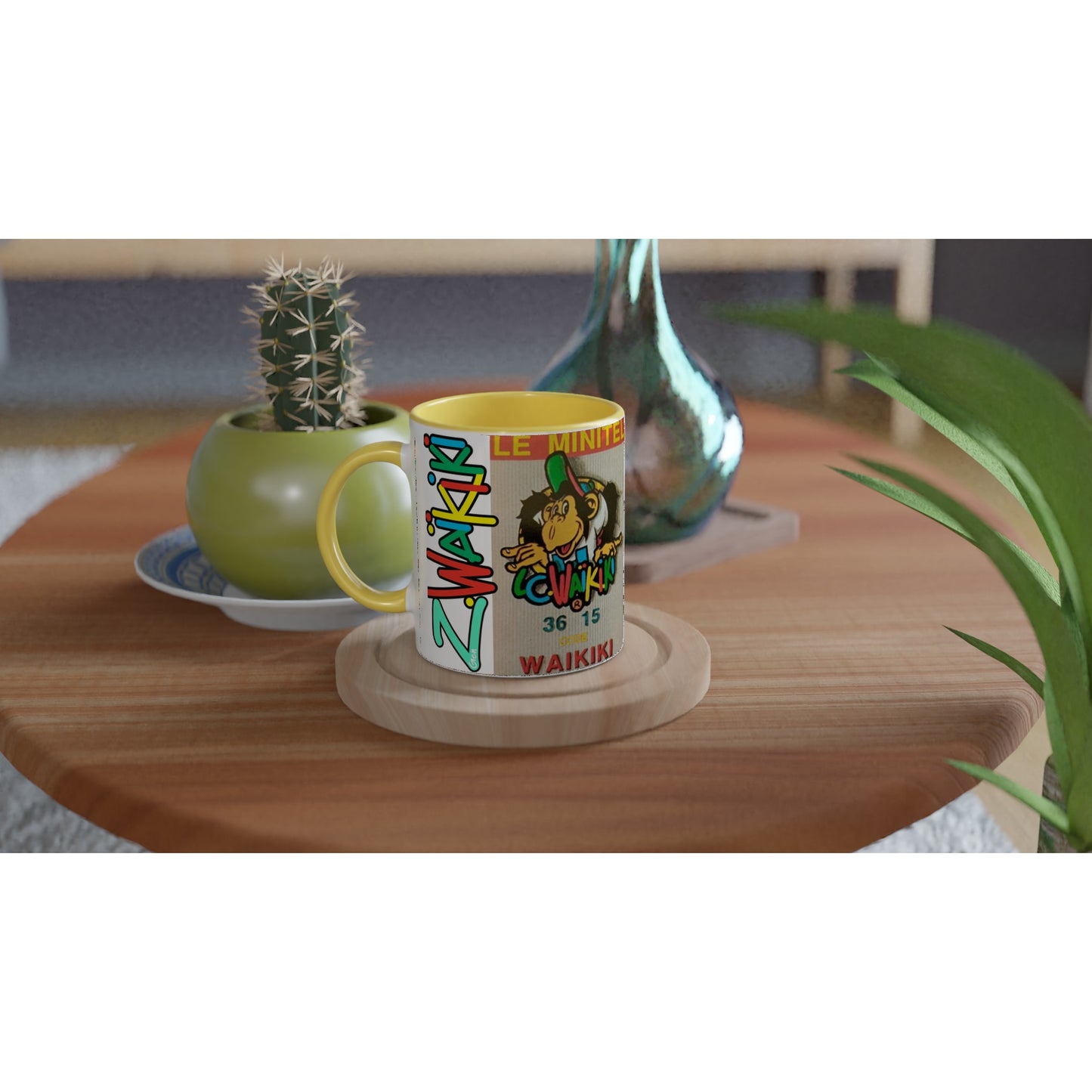 pièce waikiki gen z mug ceramique 250ml couleur interieure singe vintage y2k années 90
