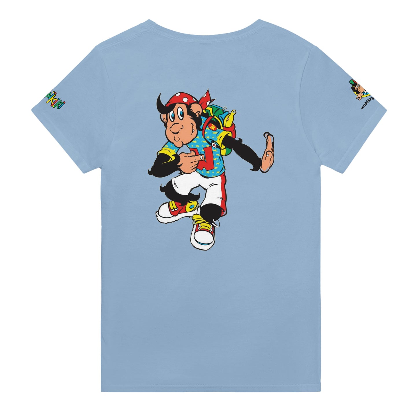 t-shirt waikiki gen z t shirt revival look at me unisexe heavyweight vintage 90s y2k logo marque dos poitrine et manches 100 coton made in france singe vintage y2k années 90