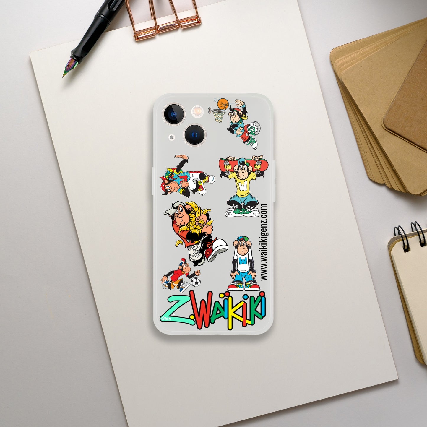 pièce waikiki gen z coque telephone flexicase singe vintage y2k années 90