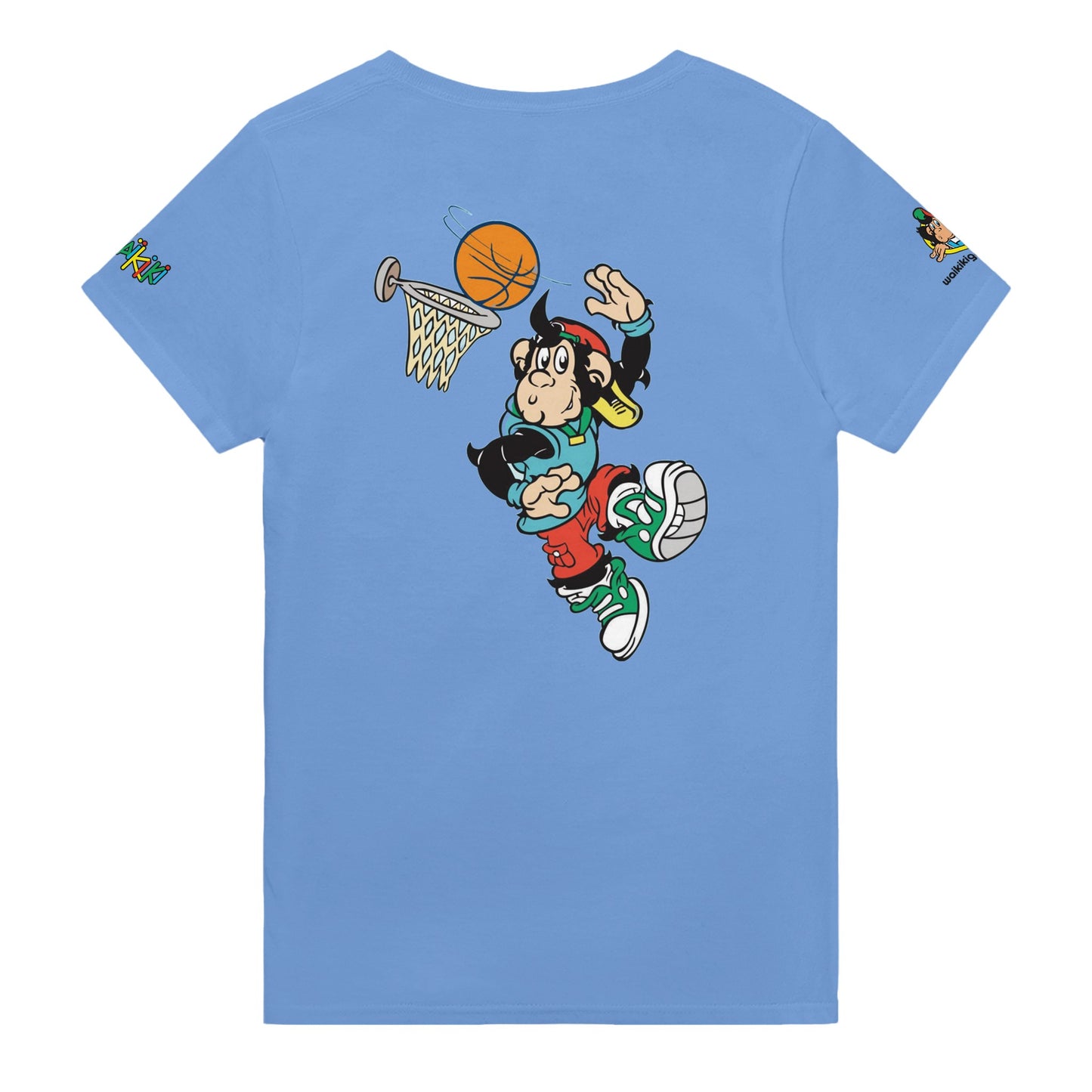 t-shirt waikiki gen z t shirt revival basketter unisexe heavyweight vintage 90s y2k logo marque dos poitrine et manches 100 coton made in france 2 singe vintage y2k années 90