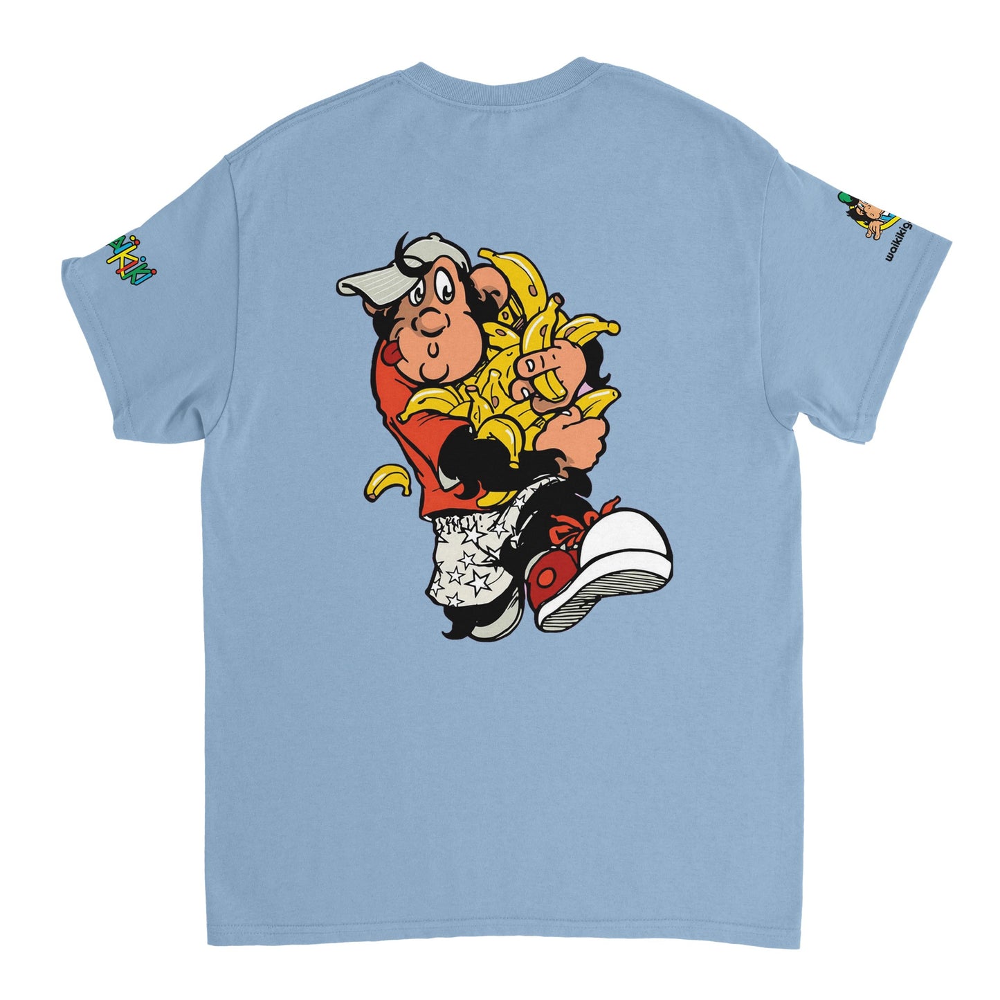 t-shirt waikiki gen z t shirt revival bananas unisexe heavyweight vintage 90s y2k logo marque dos poitrine et manches 100 coton made in france singe vintage y2k années 90