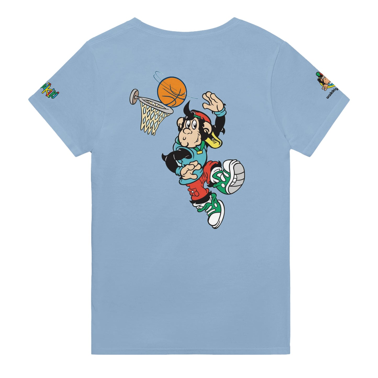 t-shirt waikiki gen z t shirt revival basketter unisexe heavyweight vintage 90s y2k logo marque dos poitrine et manches 100 coton made in france 2 singe vintage y2k années 90