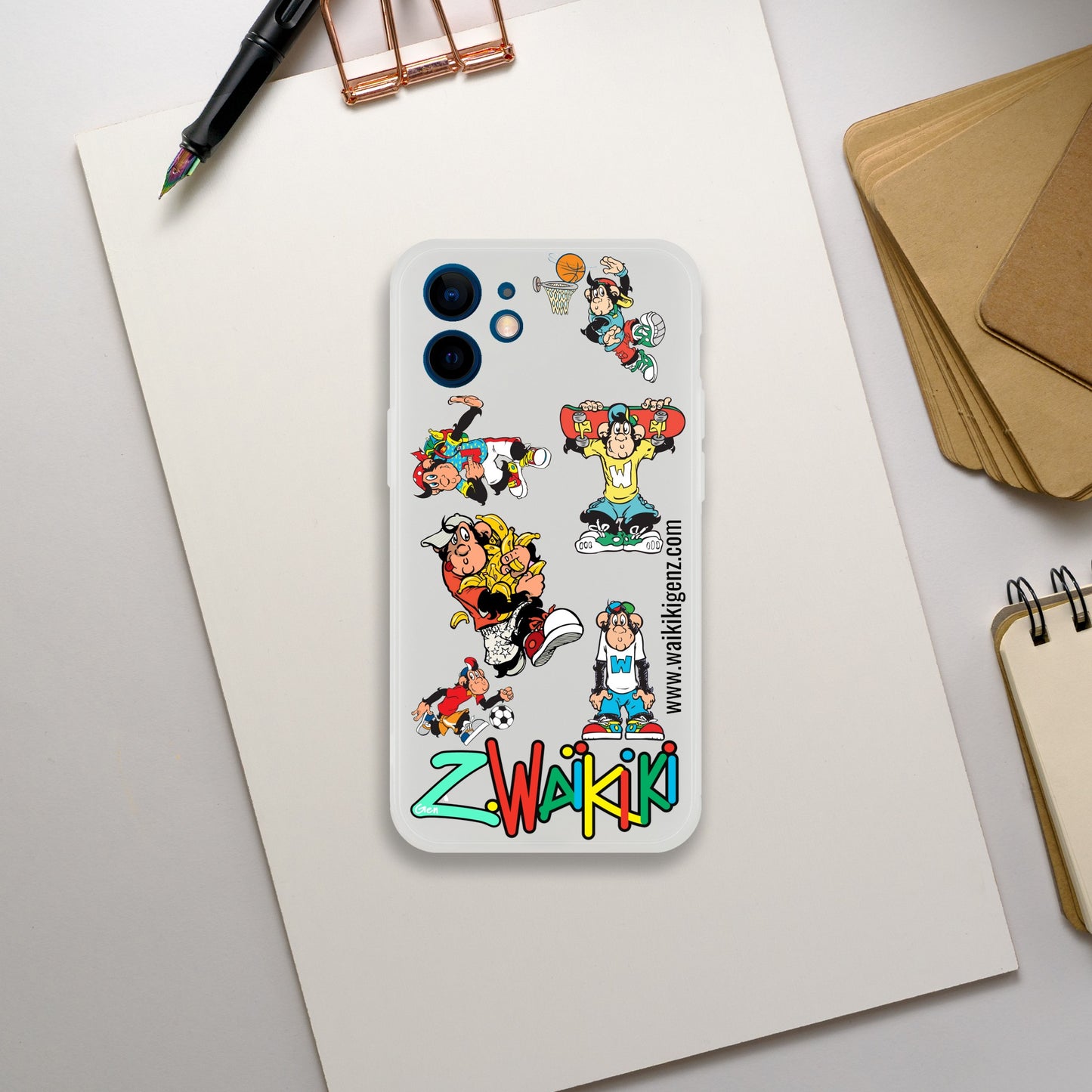 pièce waikiki gen z coque telephone flexicase singe vintage y2k années 90