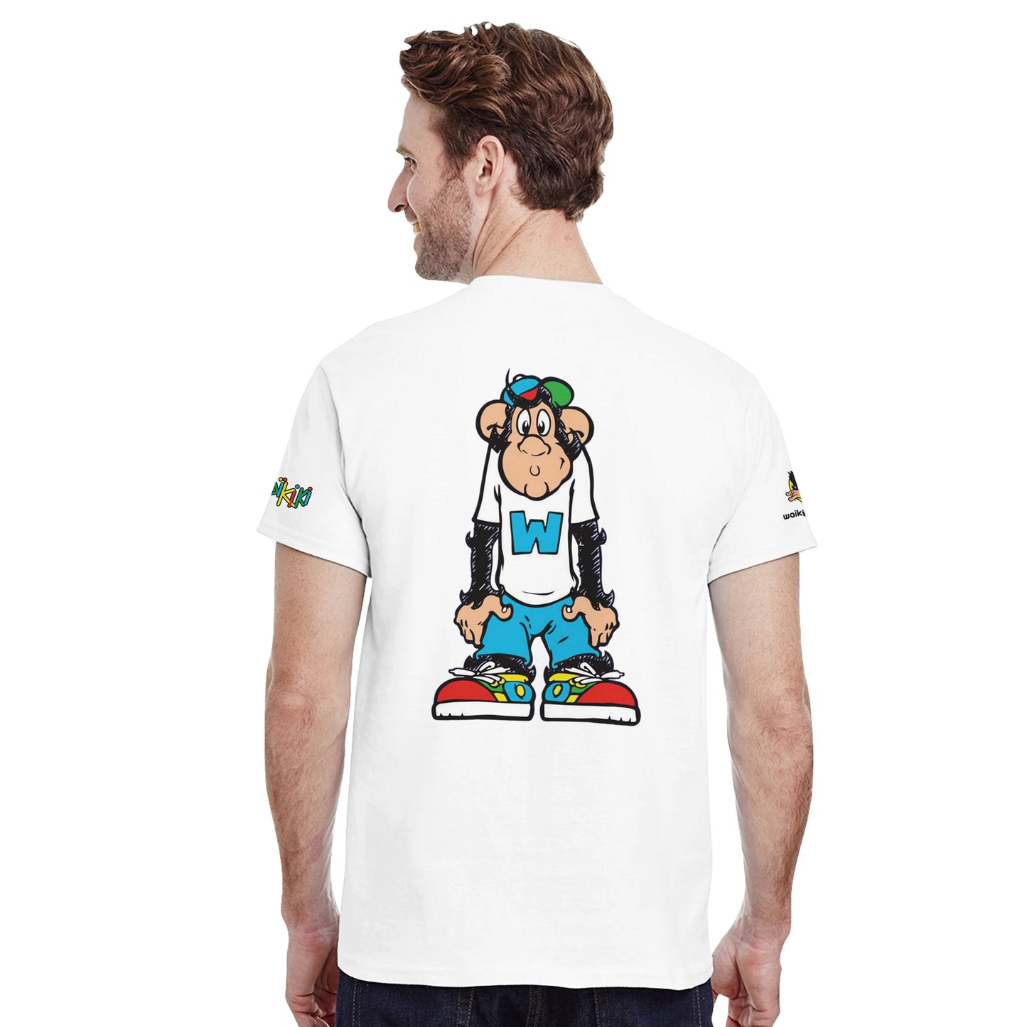 t-shirt waikiki gen z t shirt revival waiting unisexe heavyweight vintage 90s y2k logo marque dos poitrine et manches 100 coton made in france 2 singe vintage y2k années 90
