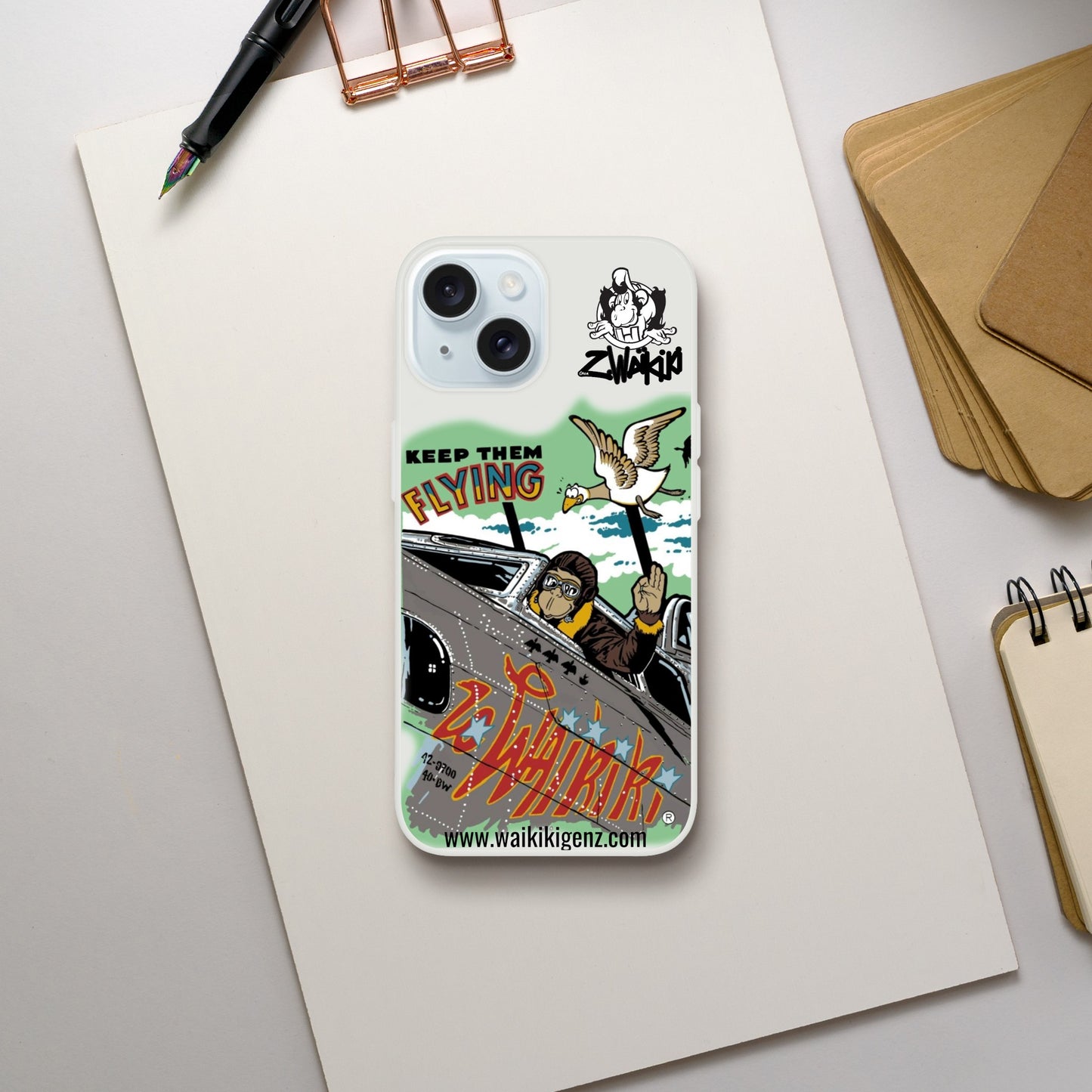 pièce waikiki gen z coque telephone flexicase singe vintage y2k années 90