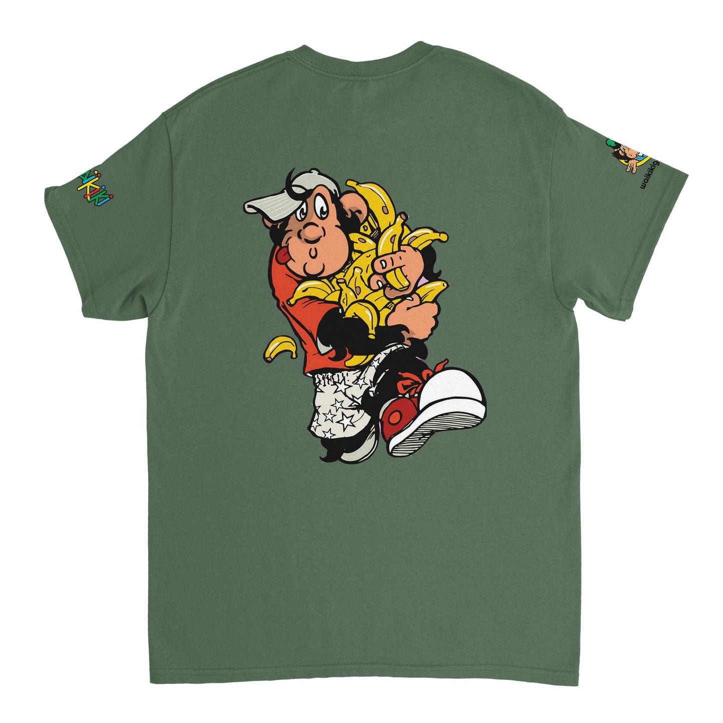 t-shirt waikiki gen z t shirt revival bananas unisexe heavyweight vintage 90s y2k logo marque dos poitrine et manches 100 coton made in france singe vintage y2k années 90