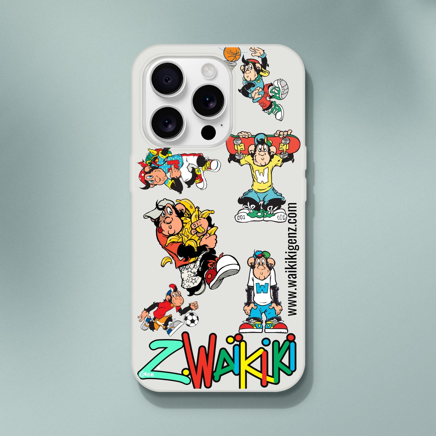 pièce waikiki gen z coque telephone flexicase singe vintage y2k années 90