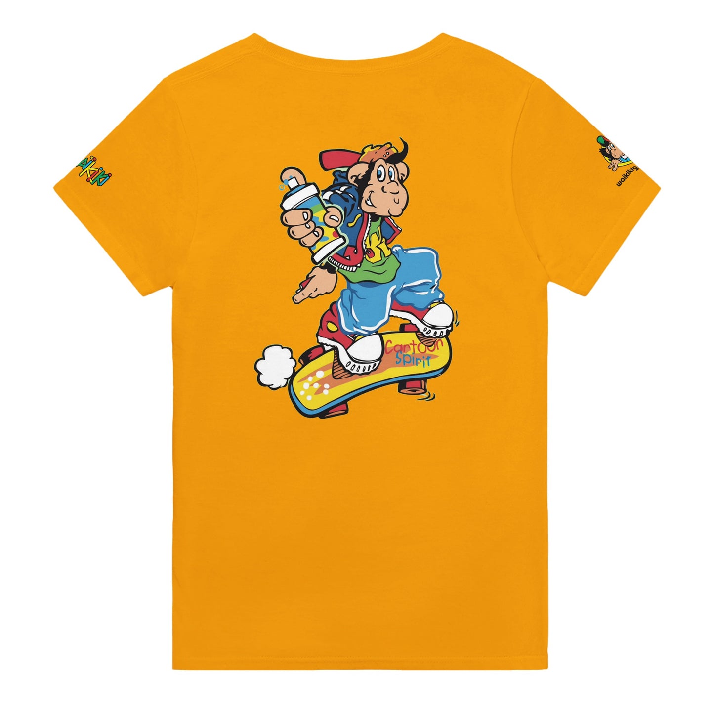 t-shirt waikiki gen z t shirt revival grapher unisexe heavyweight vintage 90s y2k logo marque dos poitrine et manches 100 coton made in france 1 singe vintage y2k années 90