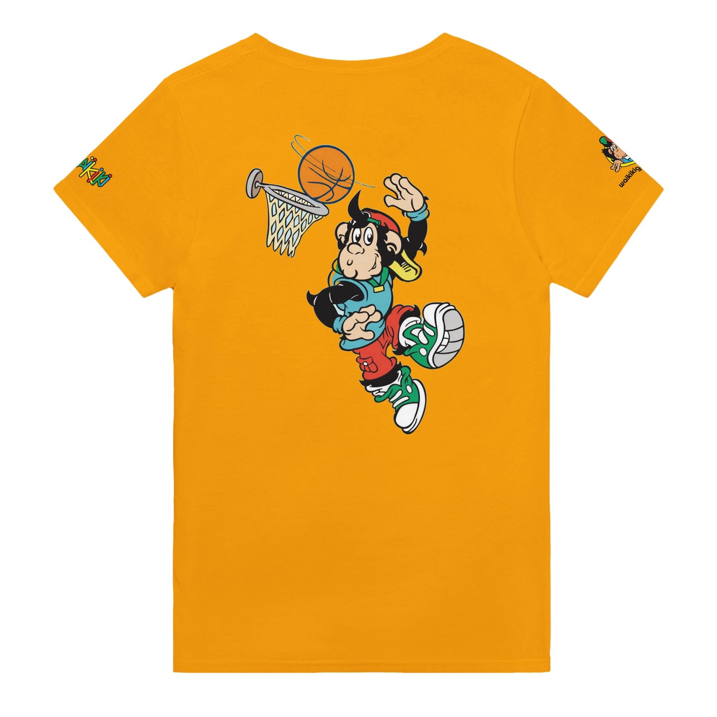 t-shirt waikiki gen z t shirt revival basketter unisexe heavyweight vintage 90s y2k logo marque dos poitrine et manches 100 coton made in france 2 singe vintage y2k années 90