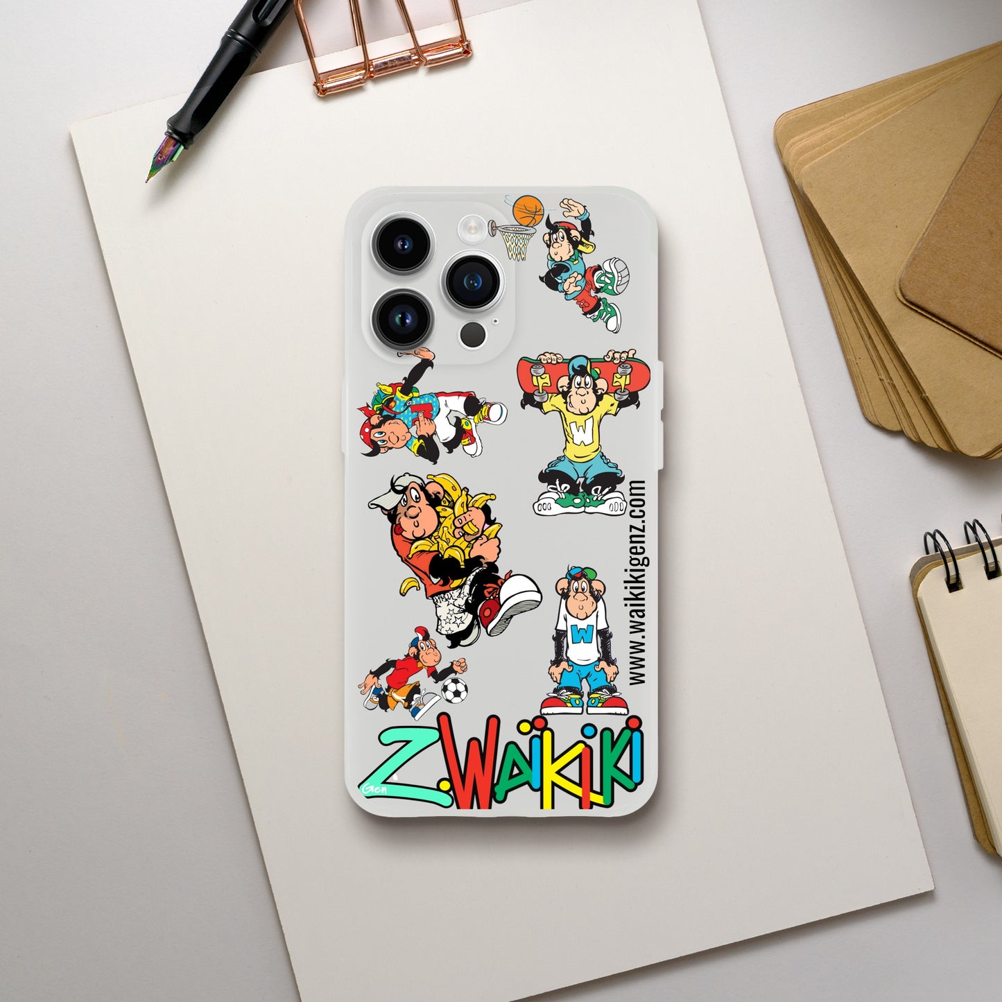 pièce waikiki gen z coque telephone flexicase singe vintage y2k années 90