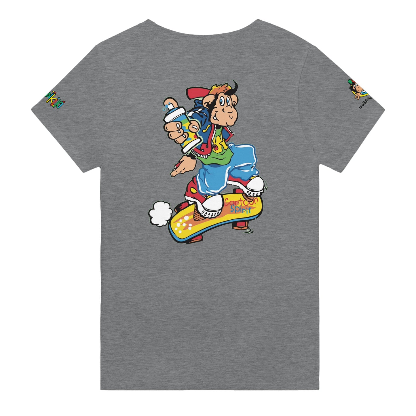 t-shirt waikiki gen z t shirt revival grapher unisexe heavyweight vintage 90s y2k logo marque dos poitrine et manches 100 coton made in france 1 singe vintage y2k années 90