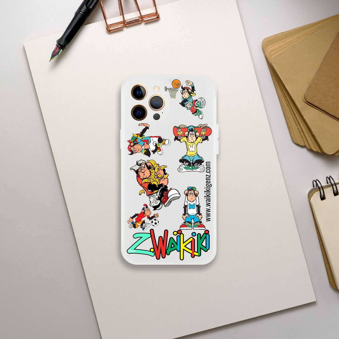 pièce waikiki gen z coque telephone flexicase singe vintage y2k années 90