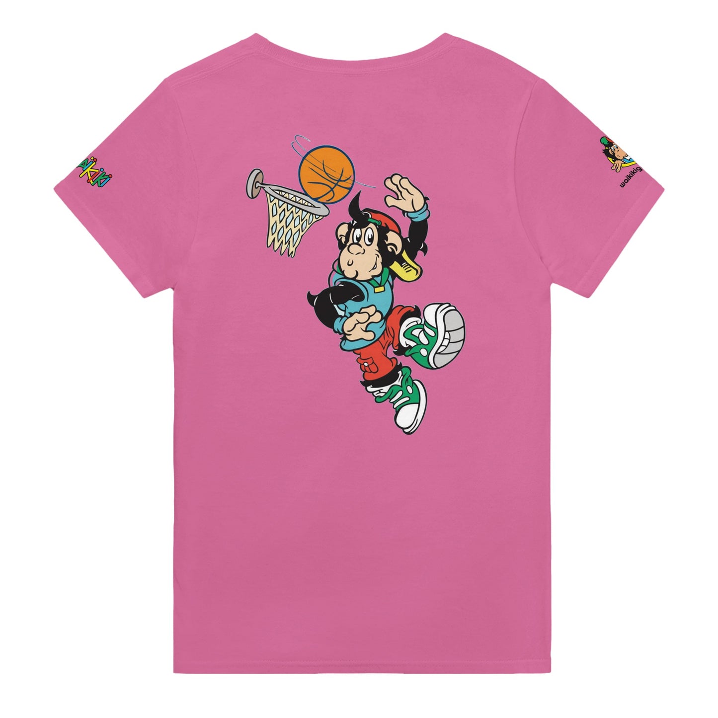 t-shirt waikiki gen z t shirt revival basketter unisexe heavyweight vintage 90s y2k logo marque dos poitrine et manches 100 coton made in france 2 singe vintage y2k années 90