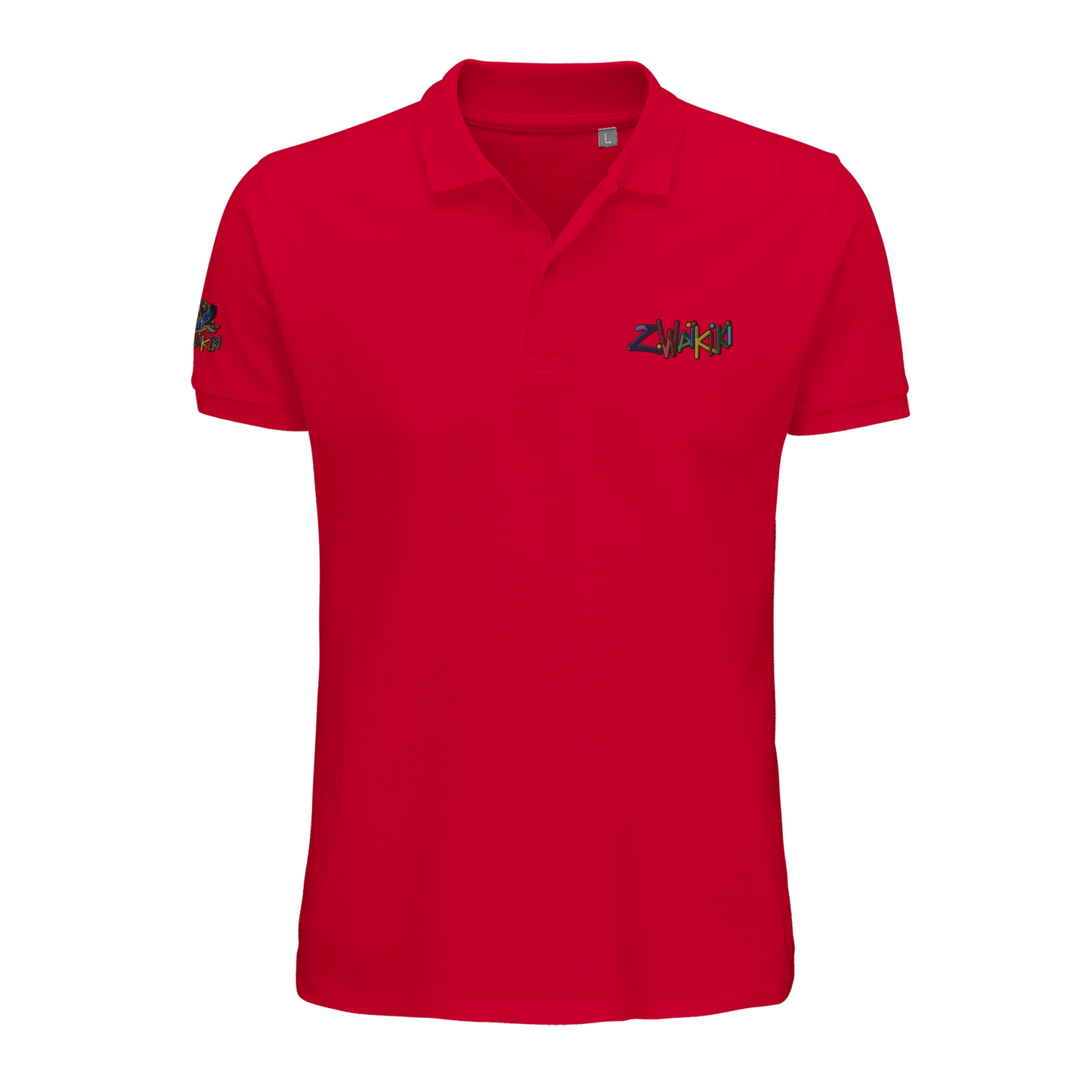pièce waikiki gen z polo brode unisexe en coton bio vintage 90s y2k logo marque brode poitrine et manche 100 coton bio recycle made in france singe vintage y2k années 90