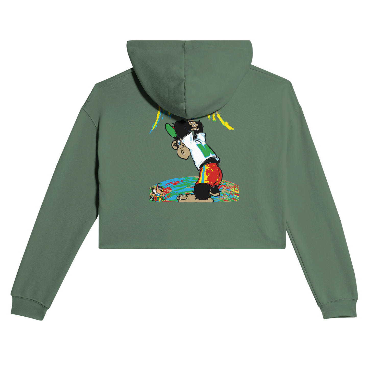 sweat waikiki gen z womens cropped hoodie bella canvas 7502 singe vintage y2k années 90