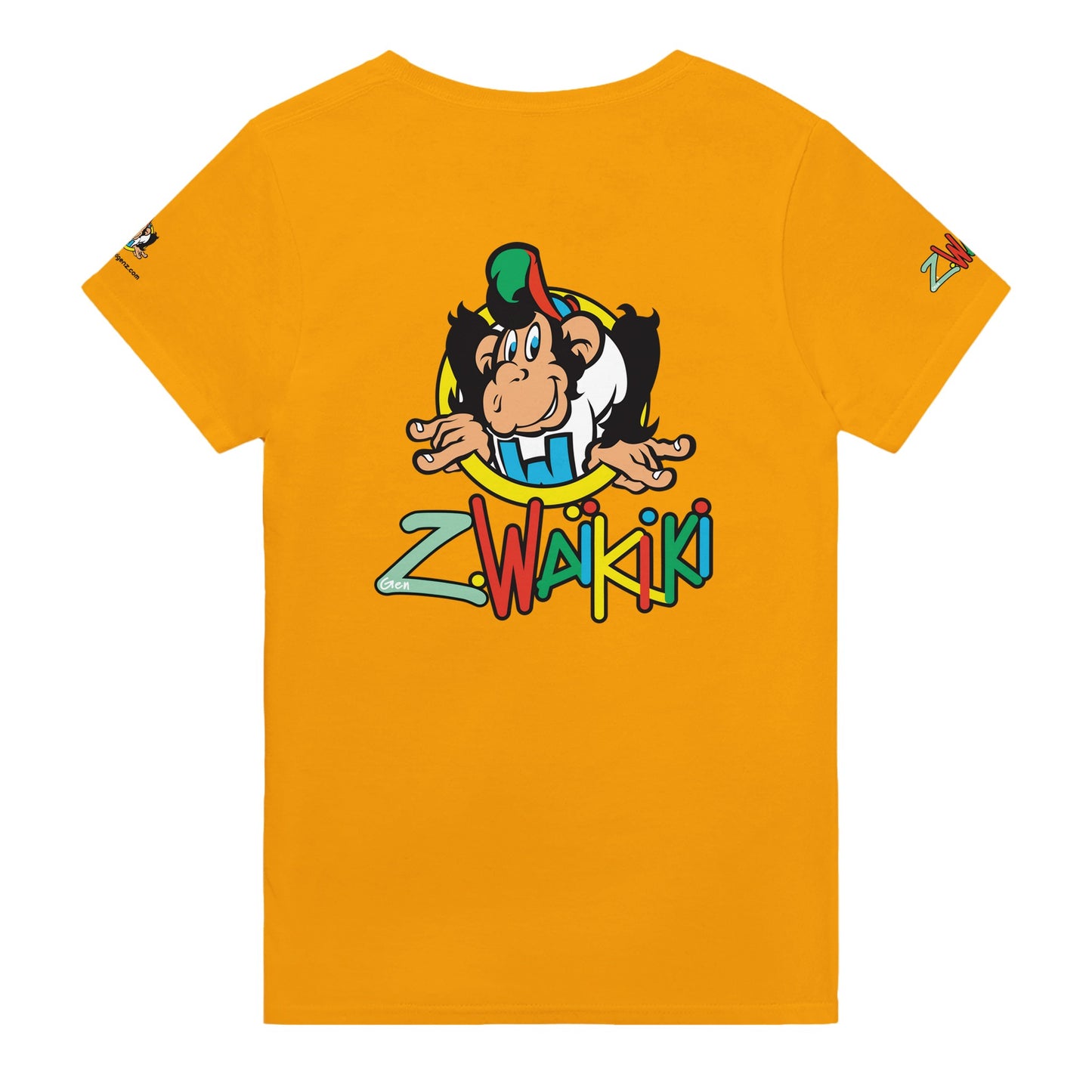 t-shirt waikiki gen z t shirt revival coupe classique vintage logo marque poitrine dos manches comme a lepoque singe vintage y2k années 90