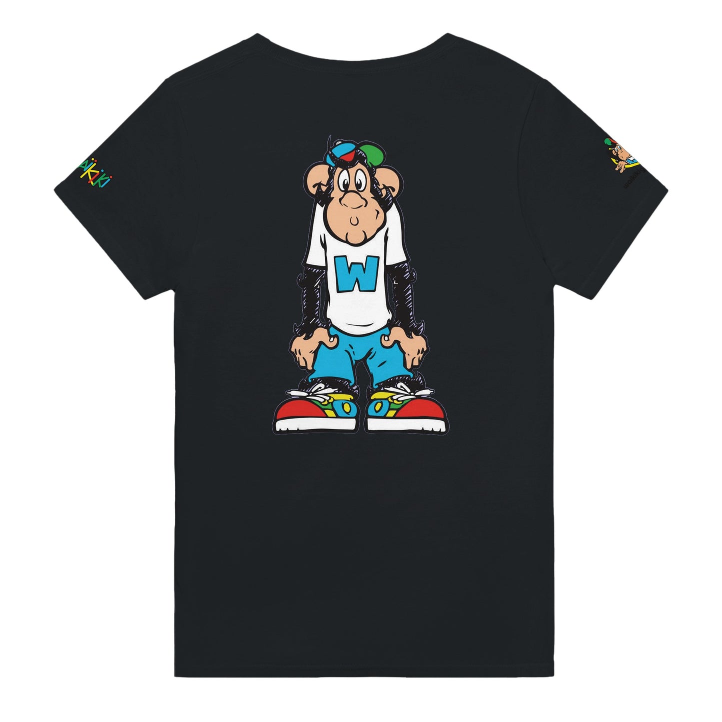 t-shirt waikiki gen z t shirt revival waiting unisexe heavyweight vintage 90s y2k logo marque dos poitrine et manches 100 coton made in france 2 singe vintage y2k années 90