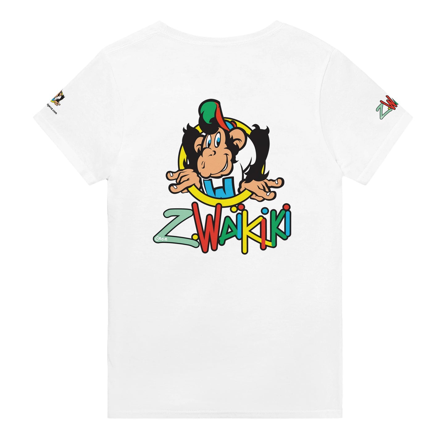 t-shirt waikiki gen z t shirt revival coupe classique vintage logo marque poitrine dos manches comme a lepoque singe vintage y2k années 90