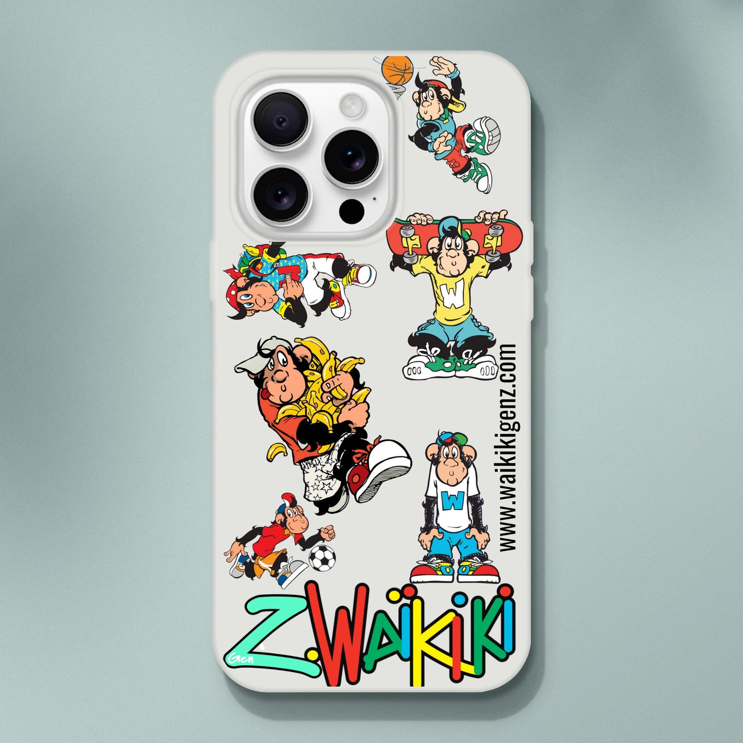 pièce waikiki gen z coque telephone flexicase singe vintage y2k années 90