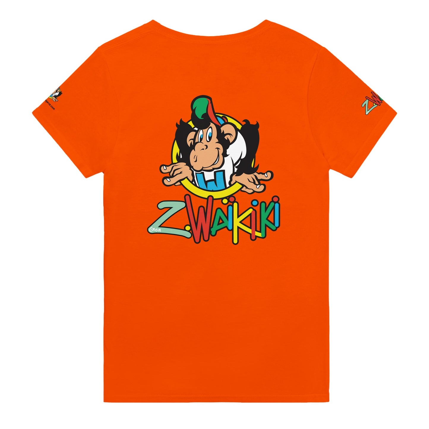 t-shirt waikiki gen z t shirt revival coupe classique vintage logo marque poitrine dos manches comme a lepoque singe vintage y2k années 90