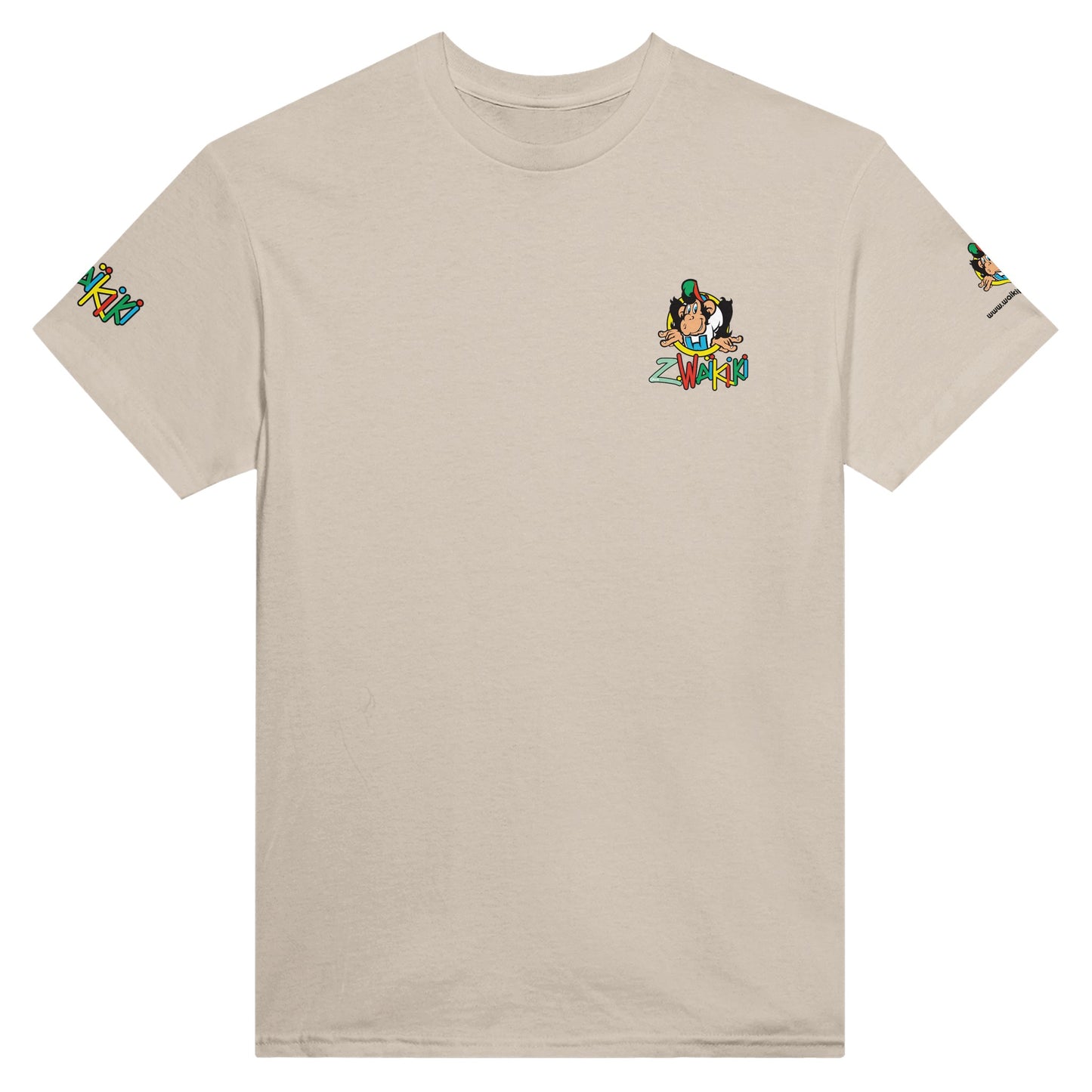 t-shirt waikiki gen z t shirt revival coupe classique vintage logo marque poitrine dos manches comme a lepoque singe vintage y2k années 90