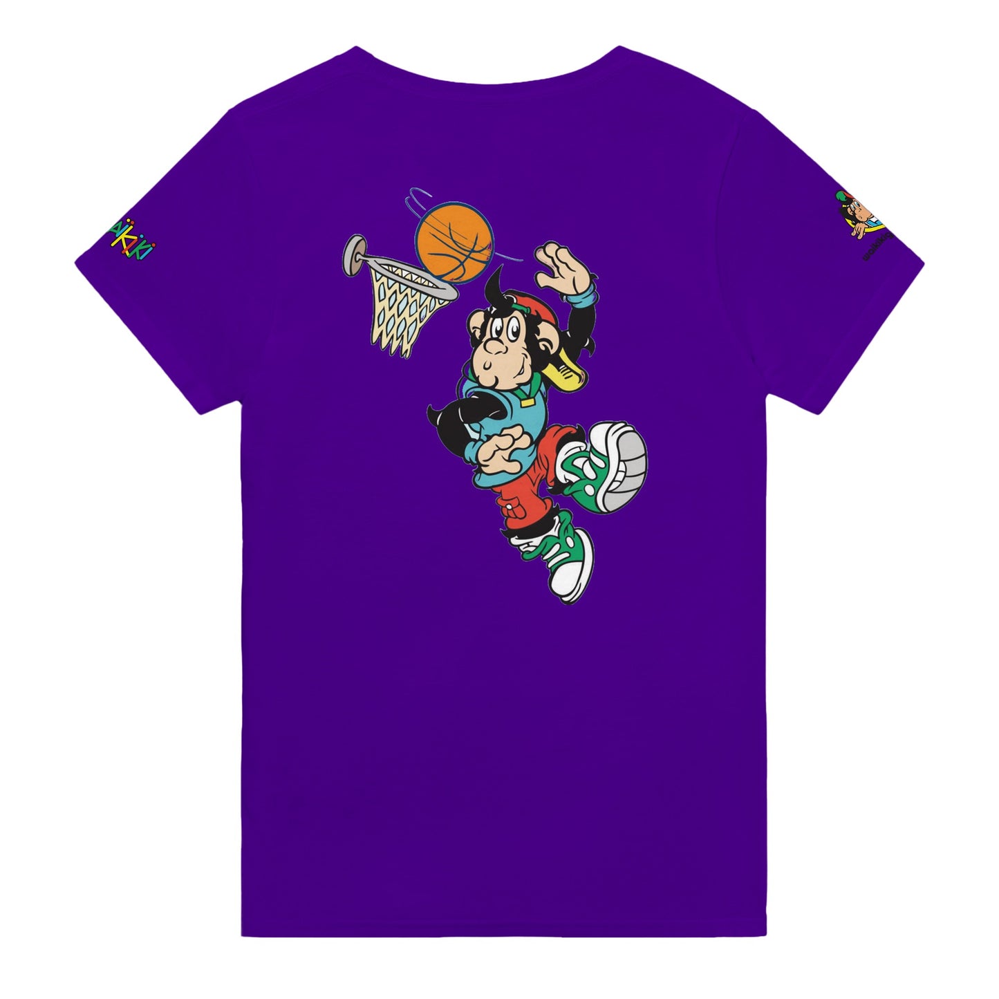 t-shirt waikiki gen z t shirt revival basketter unisexe heavyweight vintage 90s y2k logo marque dos poitrine et manches 100 coton made in france 2 singe vintage y2k années 90