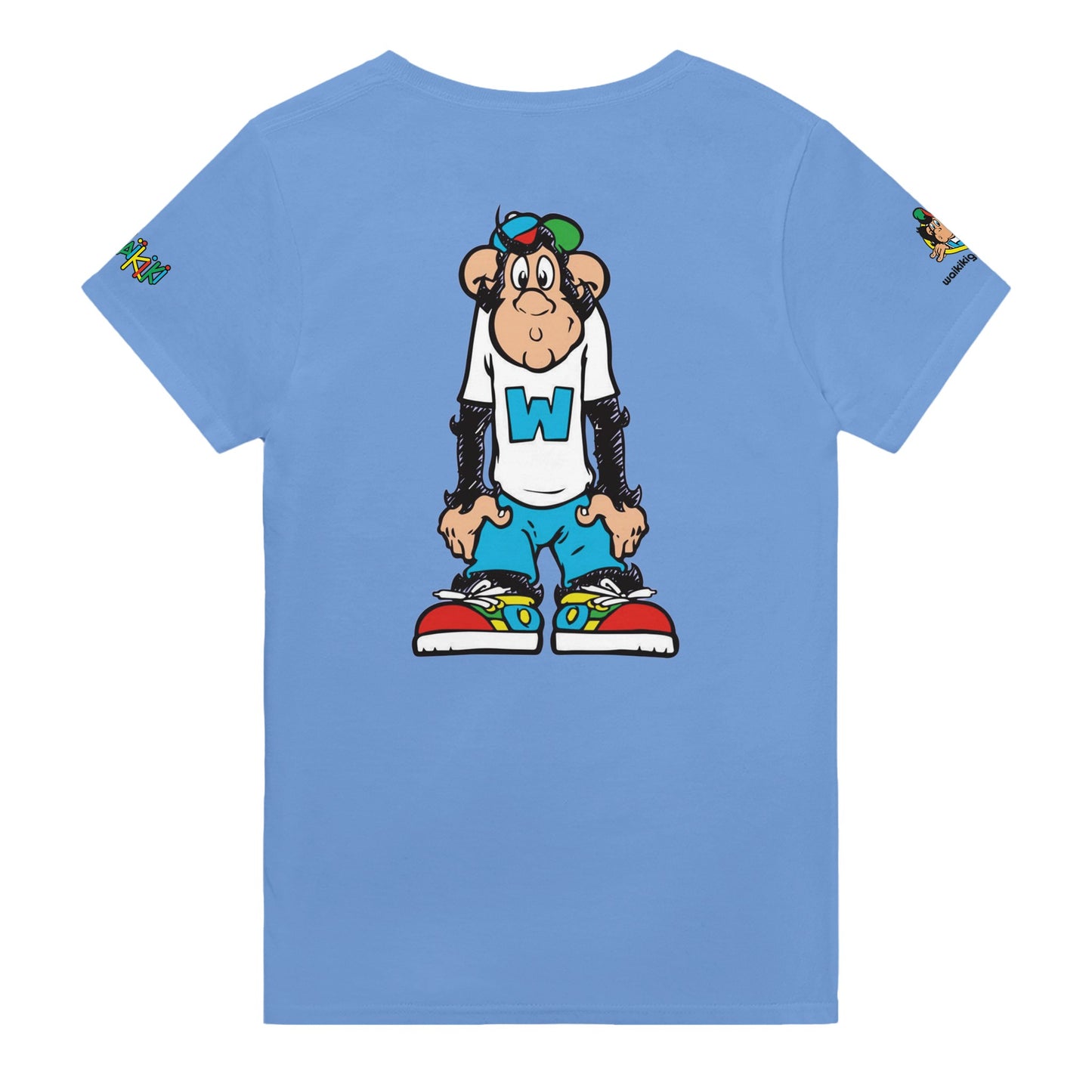 t-shirt waikiki gen z t shirt revival waiting unisexe heavyweight vintage 90s y2k logo marque dos poitrine et manches 100 coton made in france 2 singe vintage y2k années 90