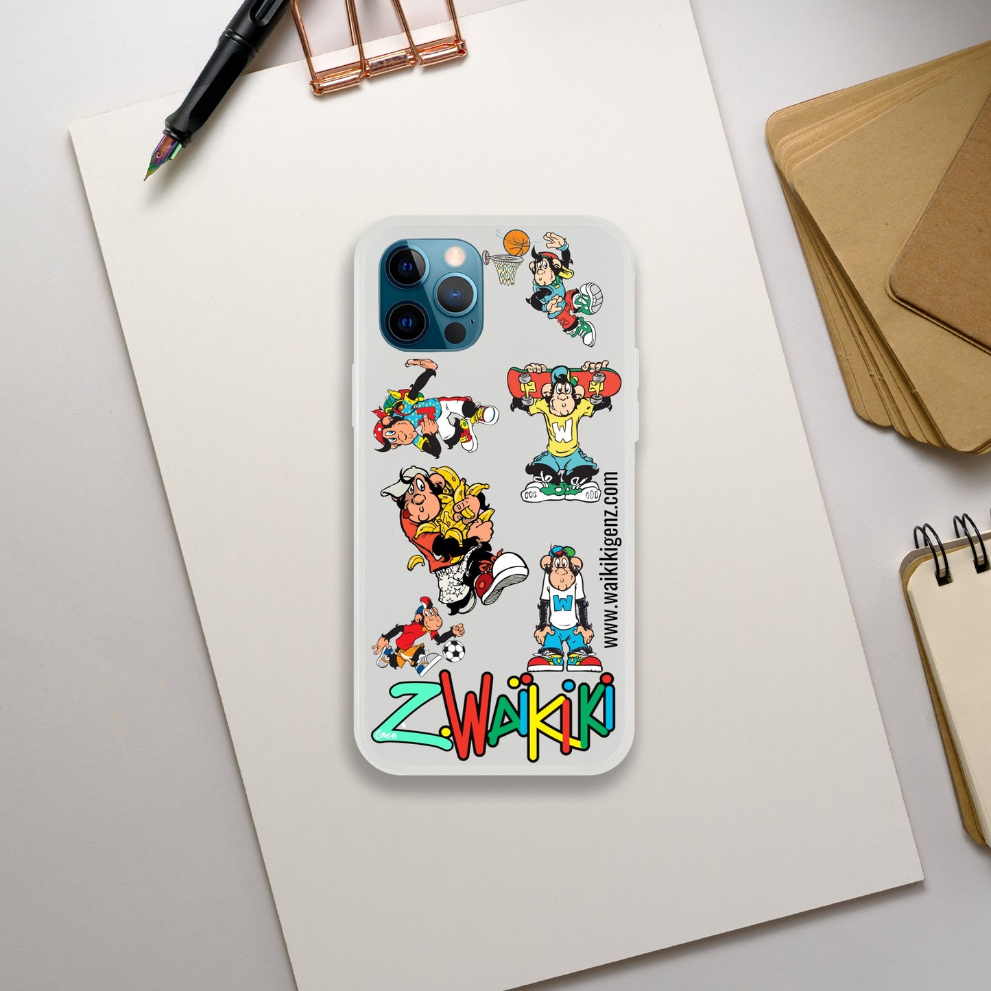 pièce waikiki gen z coque telephone flexicase singe vintage y2k années 90