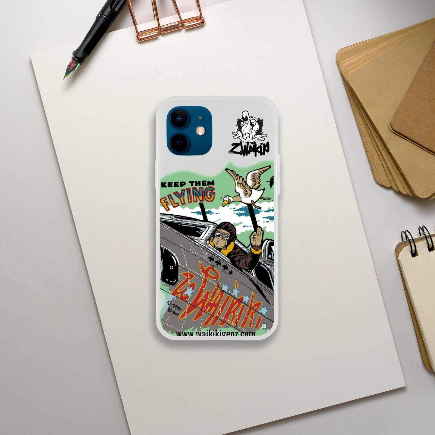 pièce waikiki gen z coque telephone flexicase singe vintage y2k années 90