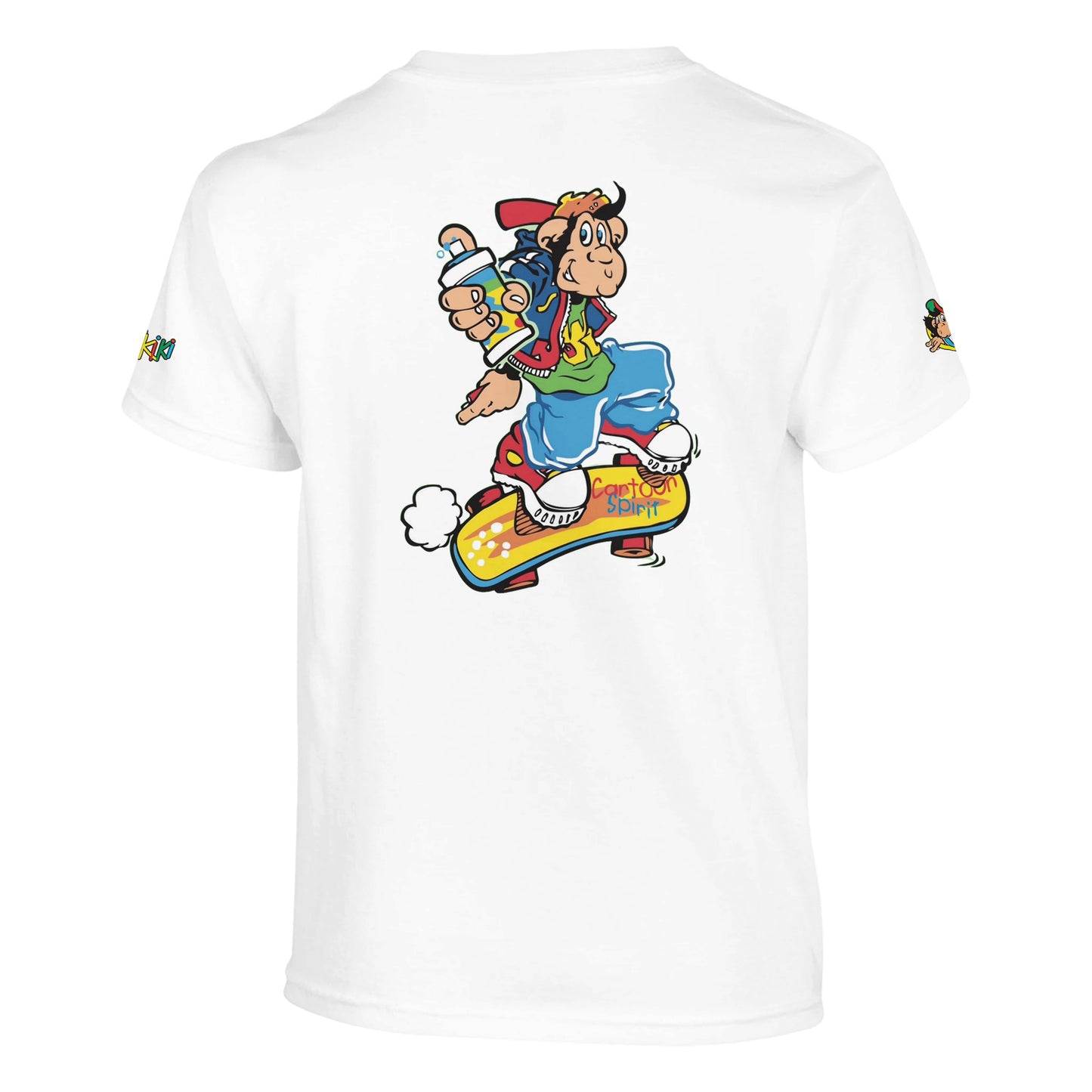 t-shirt waikiki gen z t shirt enfant revival coupe classique vintage logo specifique poitrine dos manches comme a lepoque singe vintage y2k années 90