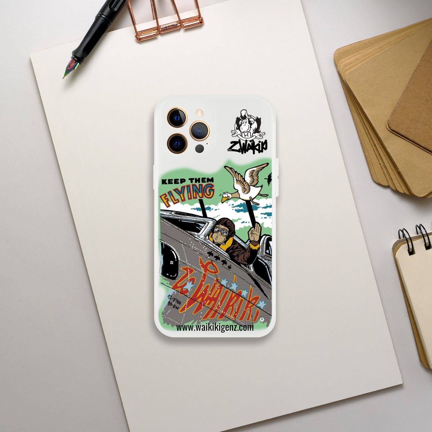 pièce waikiki gen z coque telephone flexicase singe vintage y2k années 90