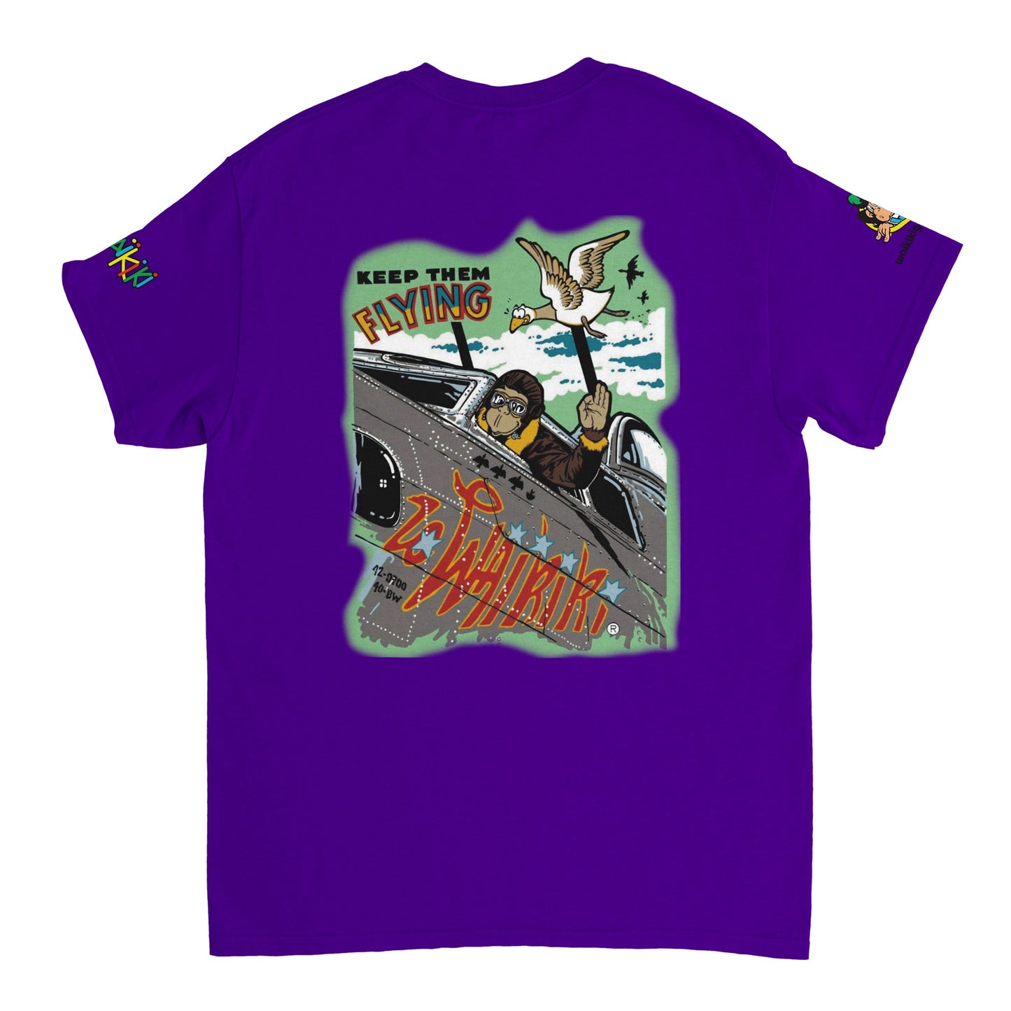 t-shirt waikiki gen z t shirt revival top gun unisexe heavyweight vintage 90s y2k logo marque dos poitrine et manches 100 coton made in france singe vintage y2k années 90
