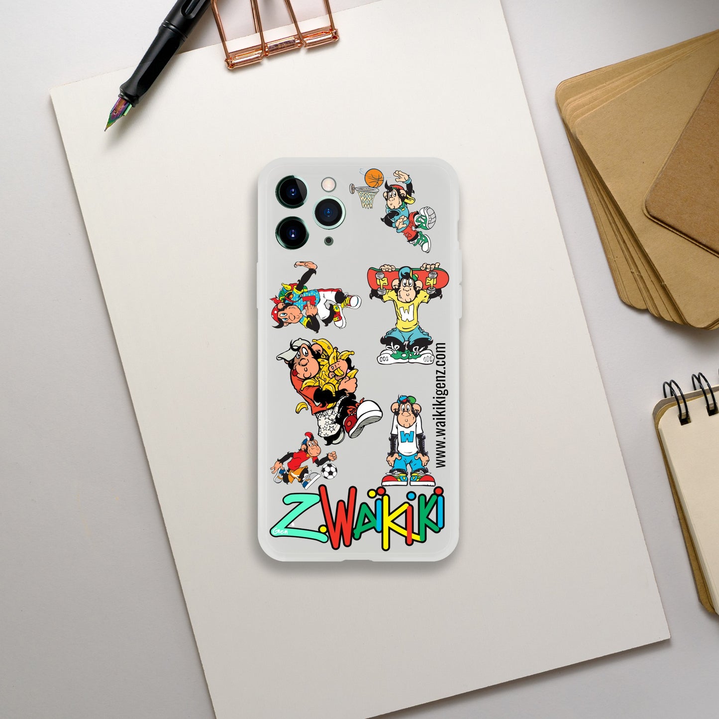 pièce waikiki gen z coque telephone flexicase singe vintage y2k années 90