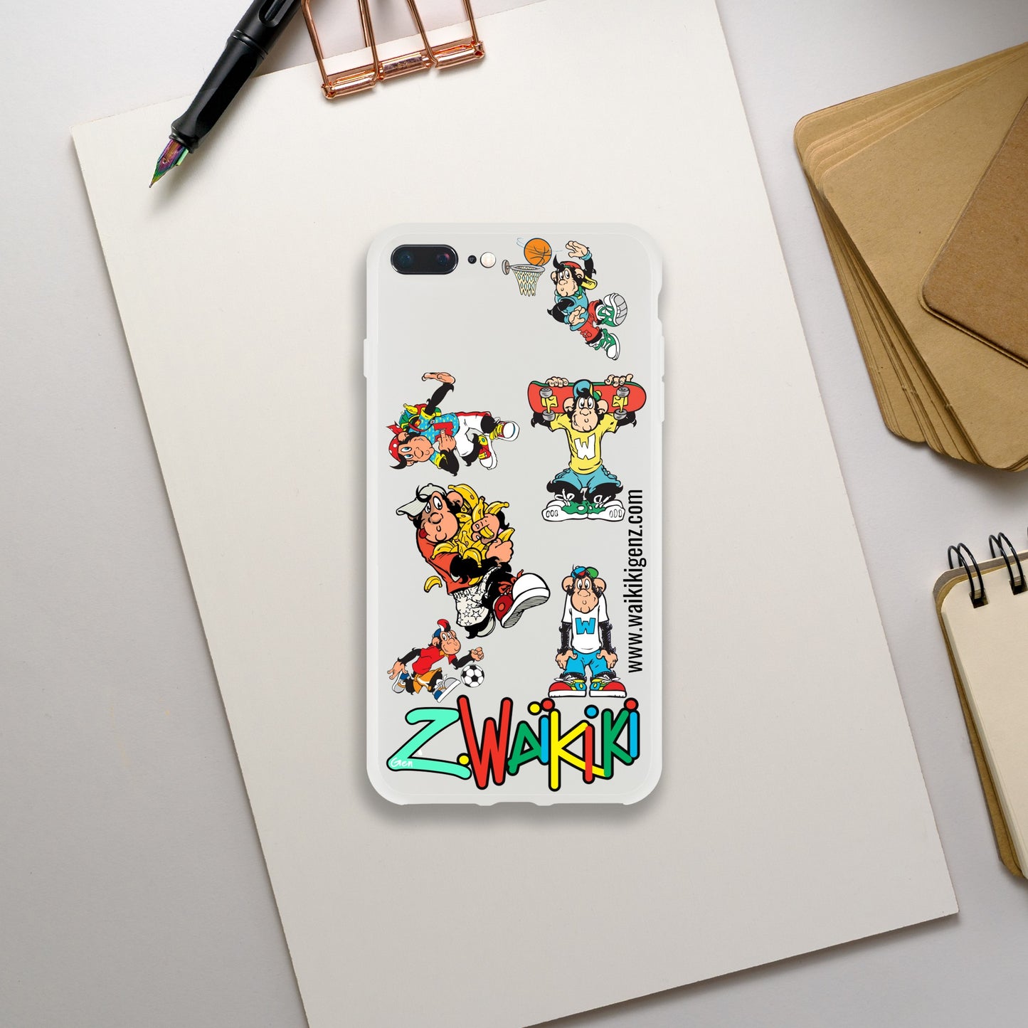 pièce waikiki gen z coque telephone flexicase singe vintage y2k années 90
