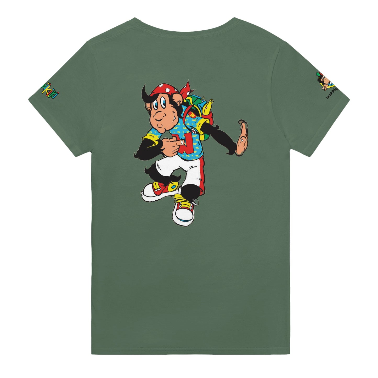 t-shirt waikiki gen z t shirt revival look at me unisexe heavyweight vintage 90s y2k logo marque dos poitrine et manches 100 coton made in france singe vintage y2k années 90