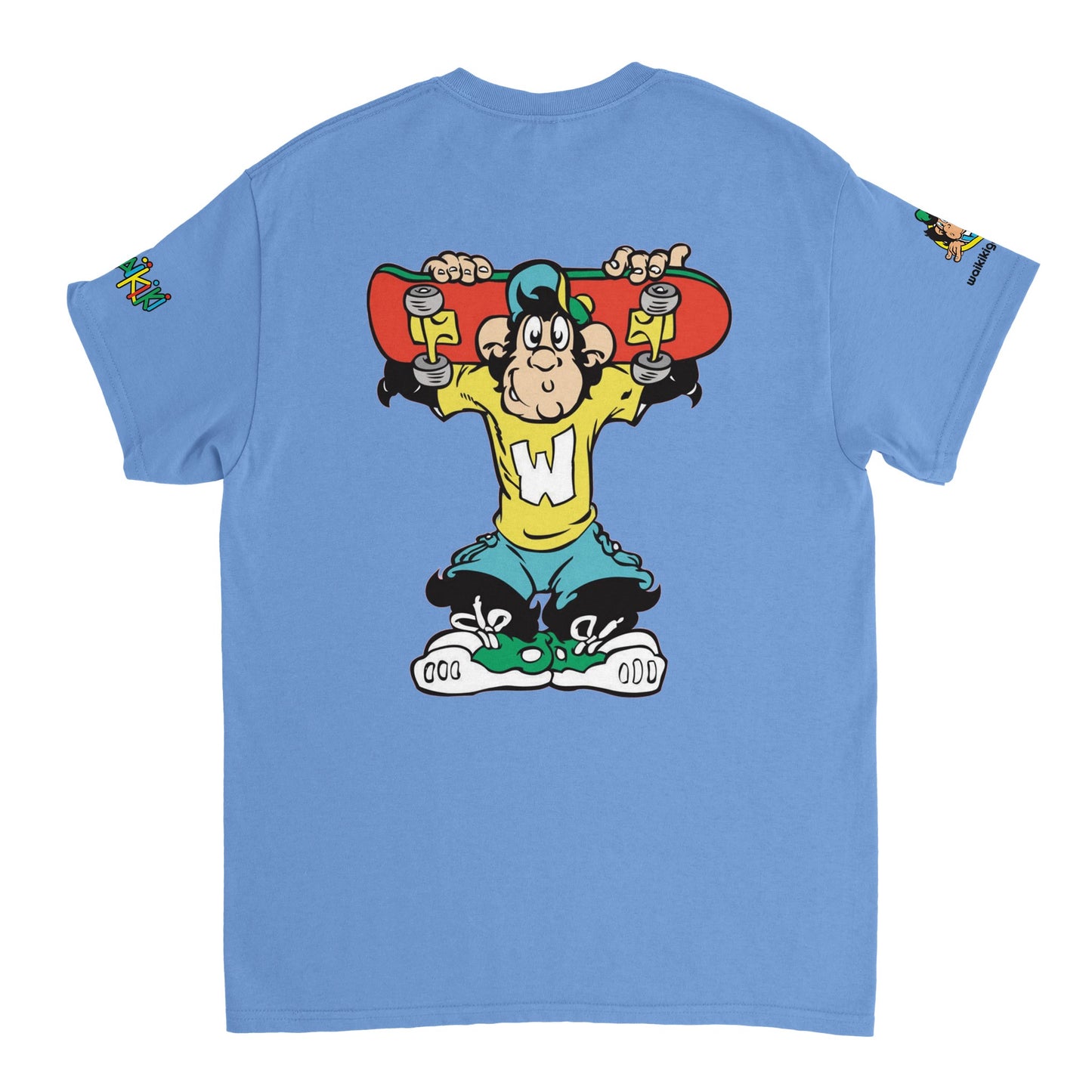 t-shirt waikiki gen z t shirt revival sk8ter unisexe heavyweight vintage 90s y2k logo marque dos poitrine et manches 100 coton made in france 1 singe vintage y2k années 90