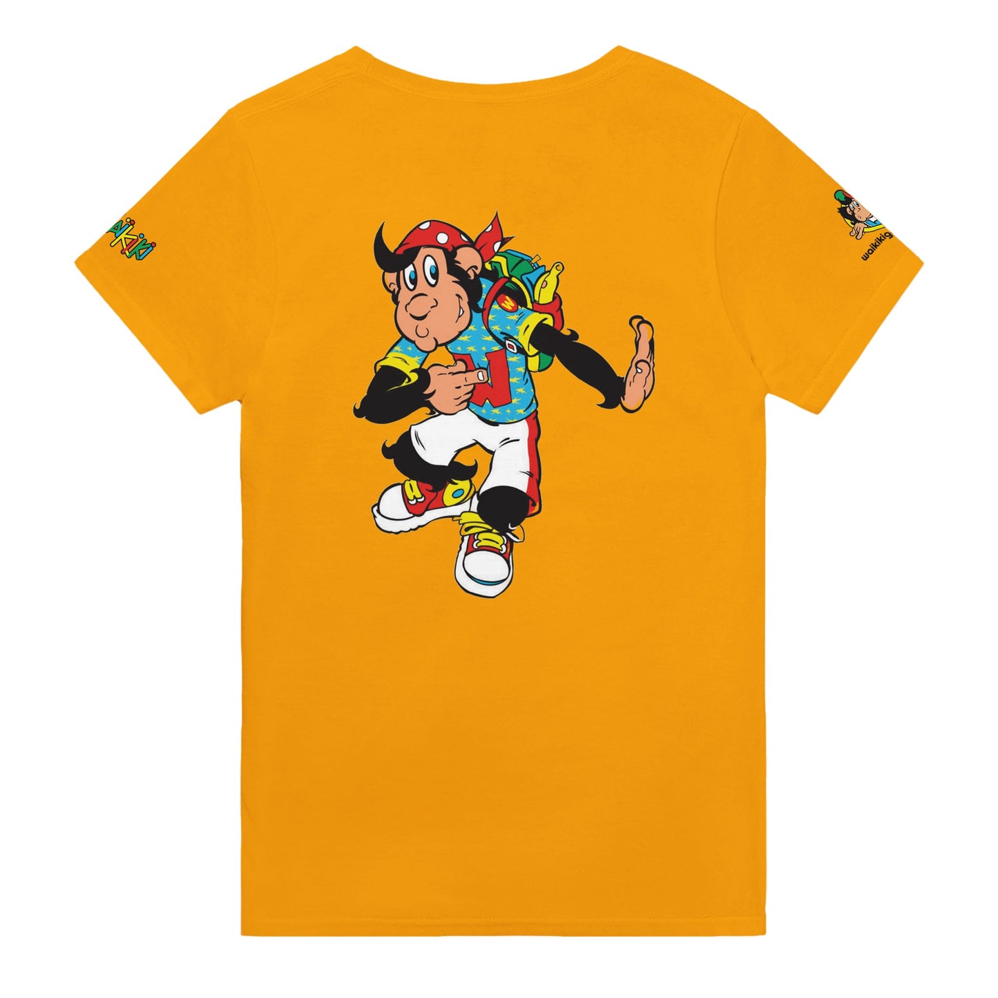 t-shirt waikiki gen z t shirt revival look at me unisexe heavyweight vintage 90s y2k logo marque dos poitrine et manches 100 coton made in france singe vintage y2k années 90
