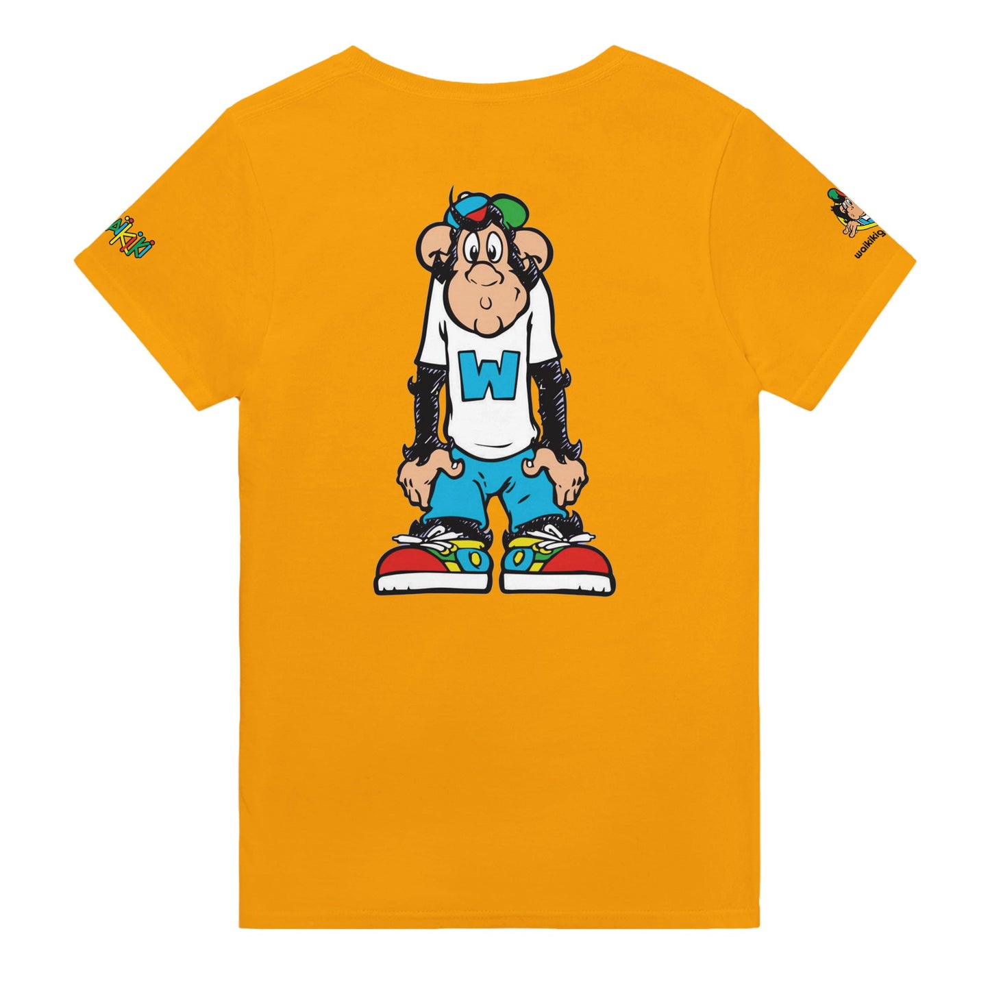 t-shirt waikiki gen z t shirt revival waiting unisexe heavyweight vintage 90s y2k logo marque dos poitrine et manches 100 coton made in france 2 singe vintage y2k années 90