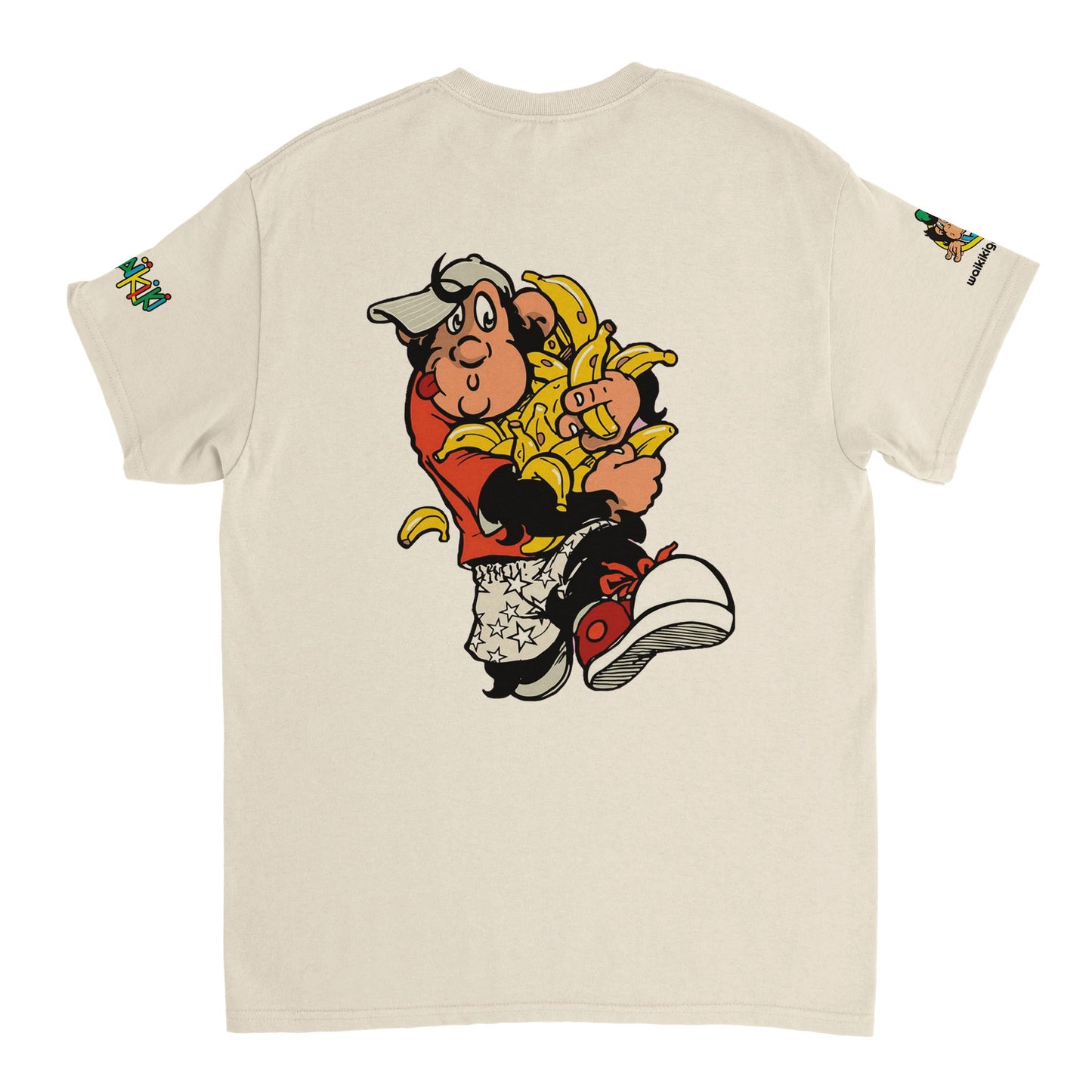 t-shirt waikiki gen z t shirt revival bananas unisexe heavyweight vintage 90s y2k logo marque dos poitrine et manches 100 coton made in france singe vintage y2k années 90