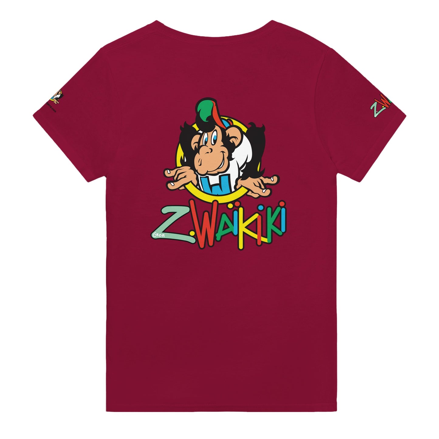 t-shirt waikiki gen z t shirt revival coupe classique vintage logo marque poitrine dos manches comme a lepoque singe vintage y2k années 90