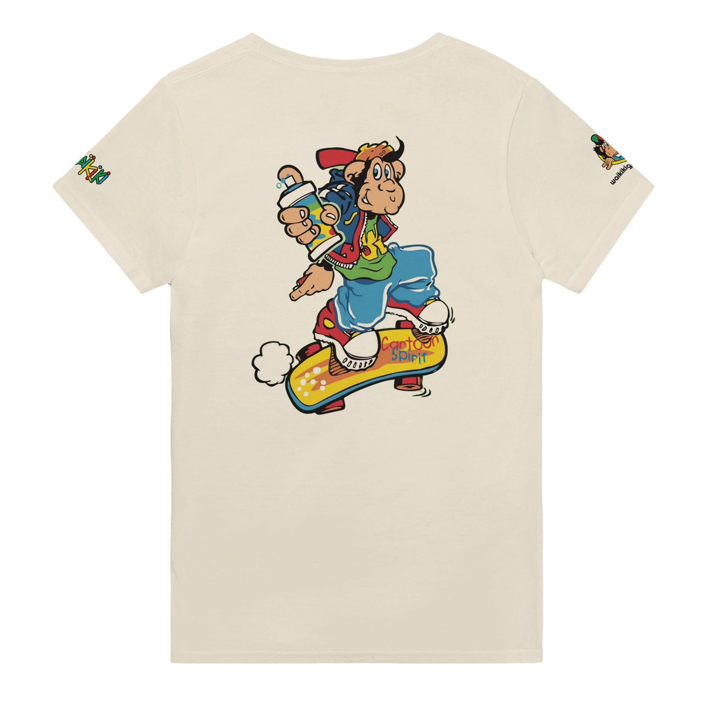 t-shirt waikiki gen z t shirt revival grapher unisexe heavyweight vintage 90s y2k logo marque dos poitrine et manches 100 coton made in france 1 singe vintage y2k années 90