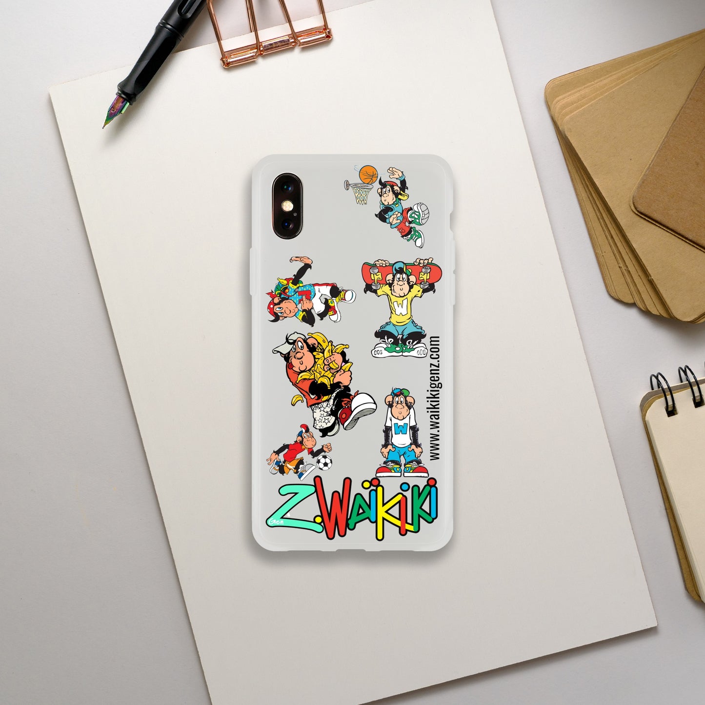 pièce waikiki gen z coque telephone flexicase singe vintage y2k années 90