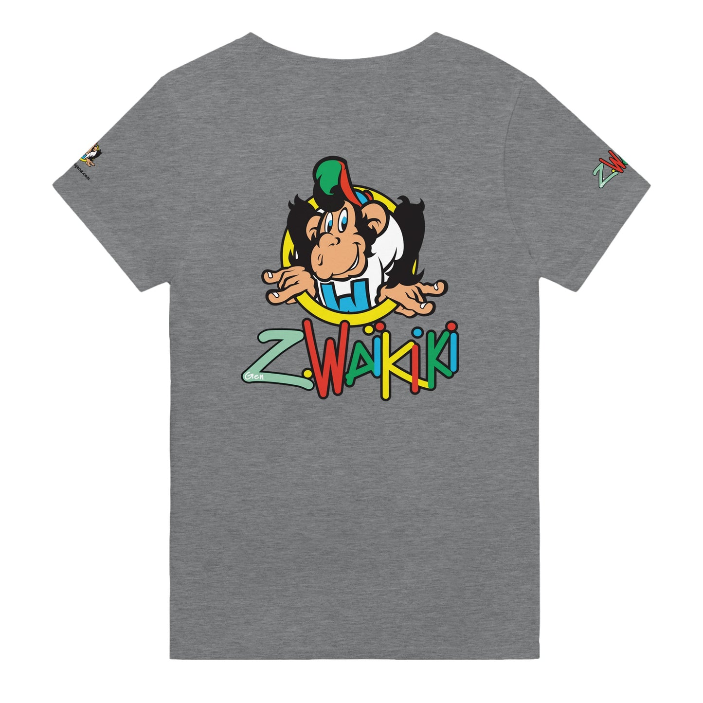 t-shirt waikiki gen z t shirt revival coupe classique vintage logo marque poitrine dos manches comme a lepoque singe vintage y2k années 90