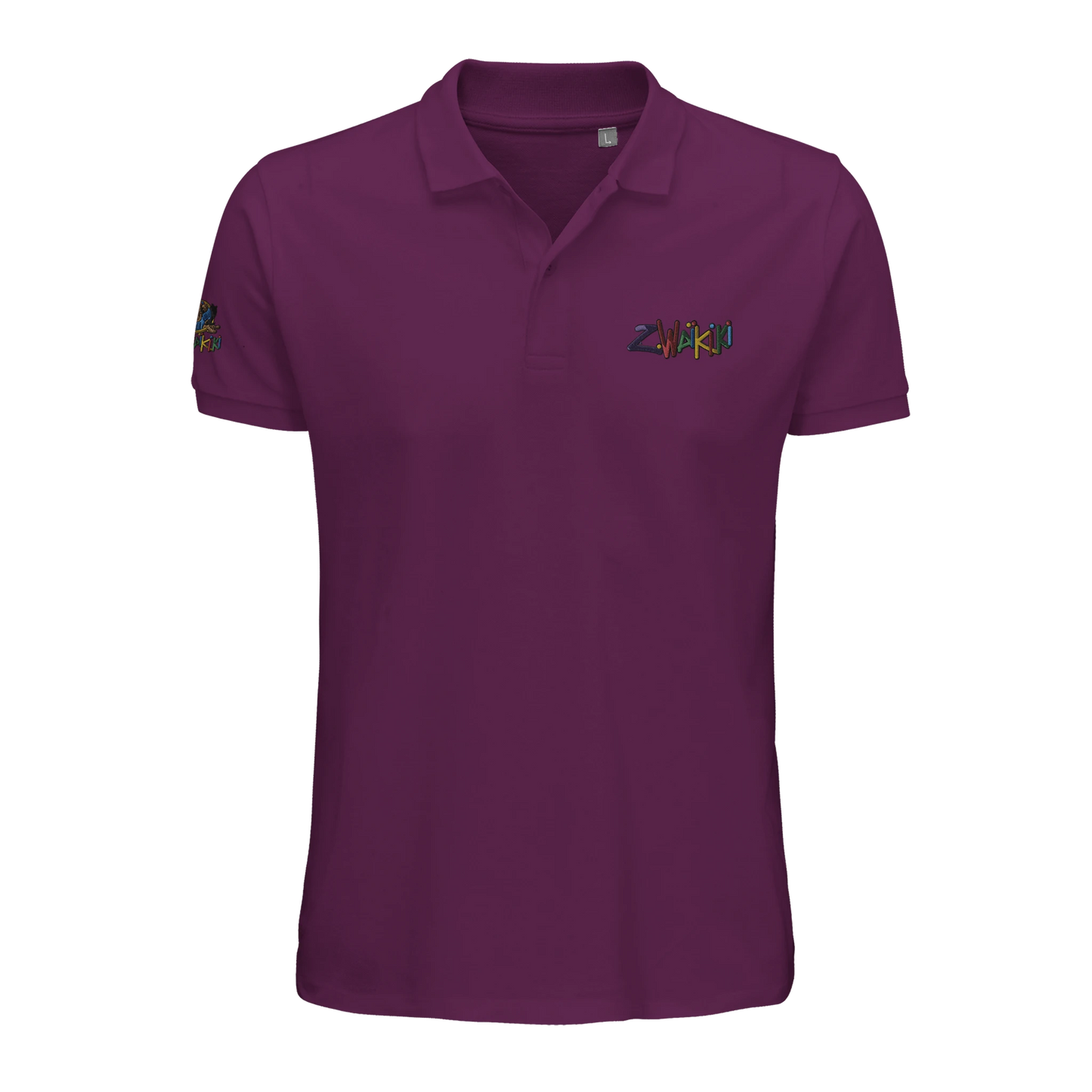 pièce waikiki gen z polo brode unisexe en coton bio vintage 90s y2k logo marque brode poitrine et manche 100 coton bio recycle made in france singe vintage y2k années 90